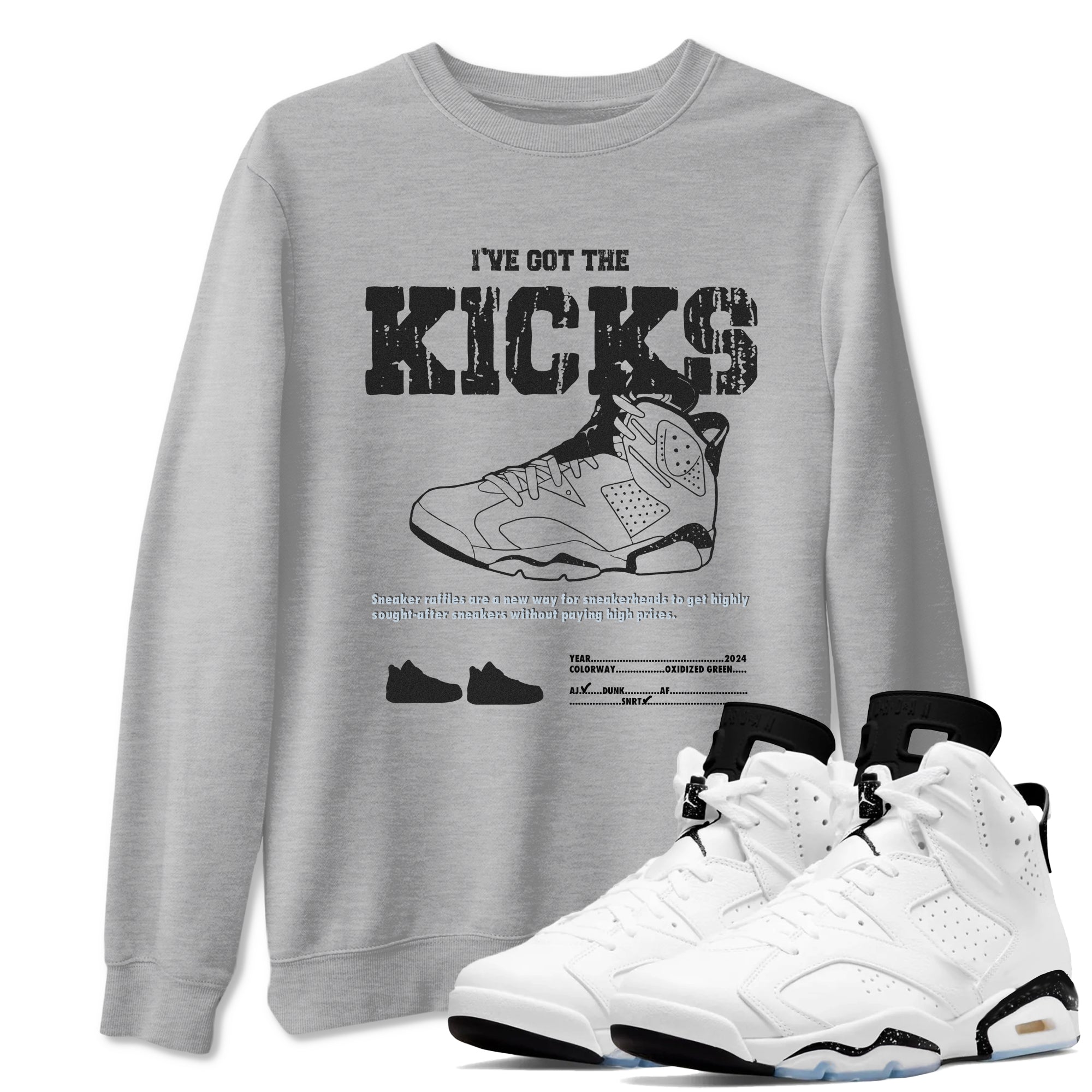 I've Got The Kicks snkmatch Tees - Air Jordan 6 White Black