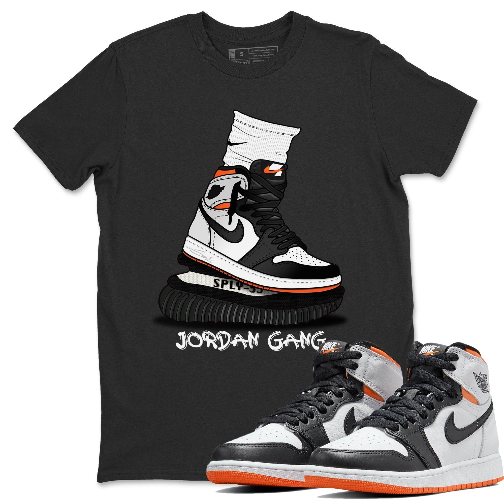 Air Jordan Gang Unisex Tops - Air Jordan 1 Electro Orange