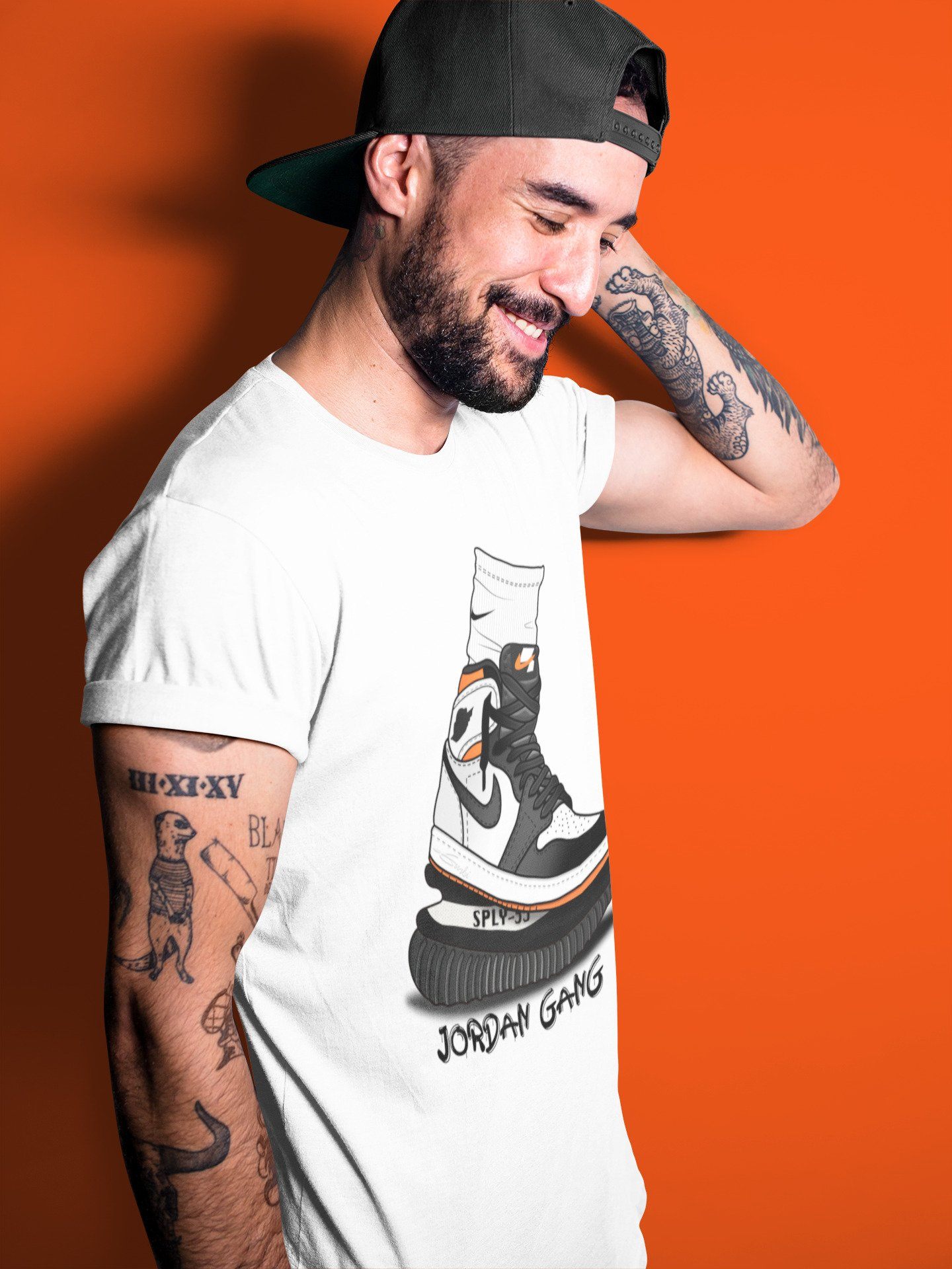 Air Jordan Gang Unisex Tops - Air Jordan 1 Electro Orange