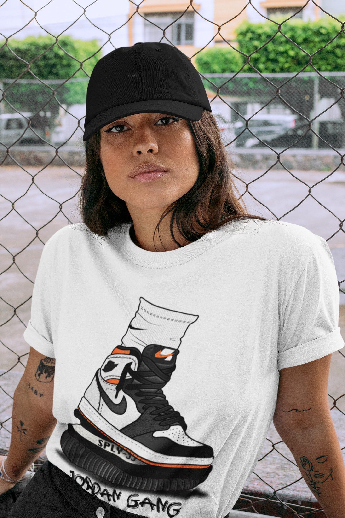 Air Jordan Gang Unisex Tops - Air Jordan 1 Electro Orange