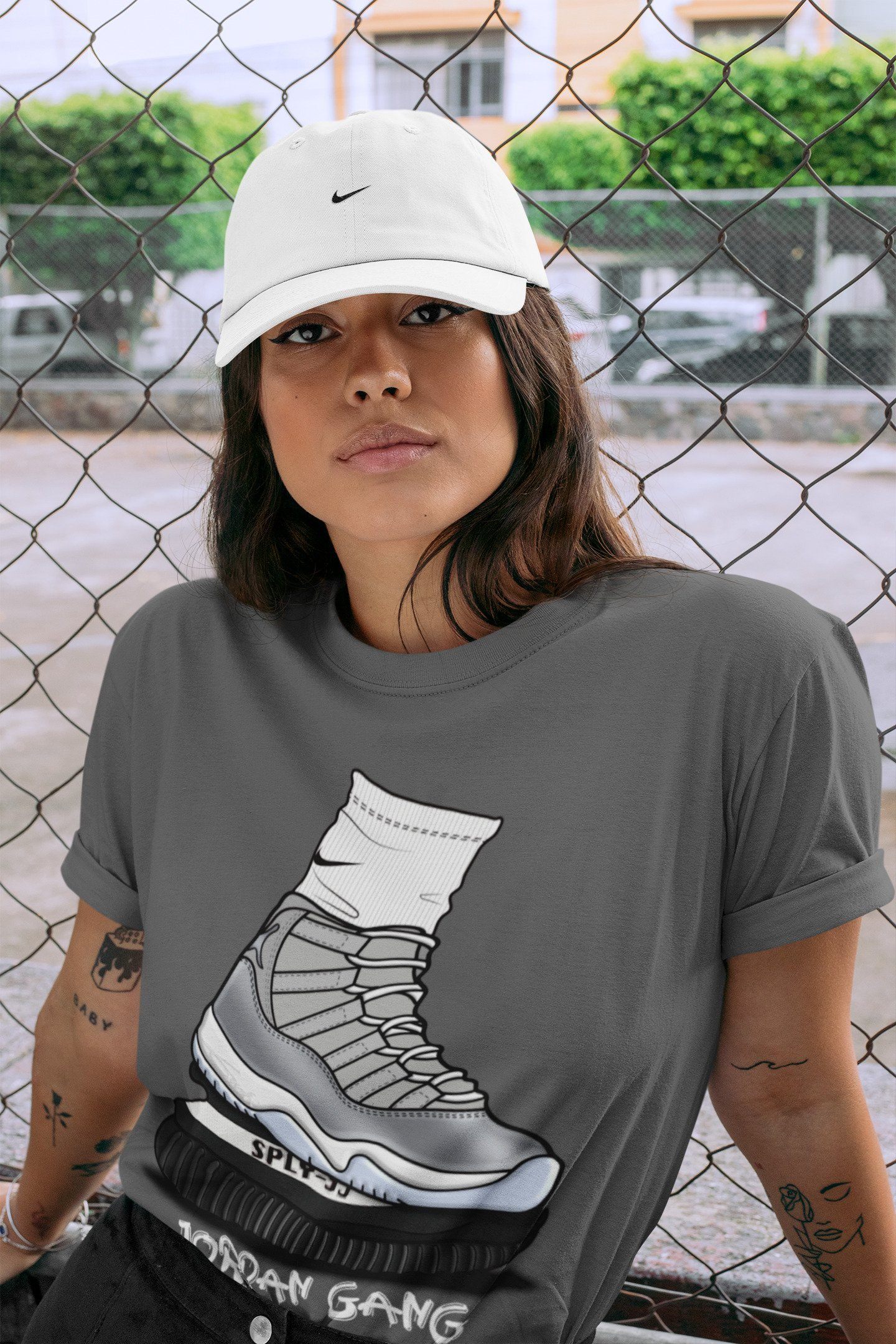 Air Jordan Gang Unisex Tops - Air Jordan 11 Cool Grey