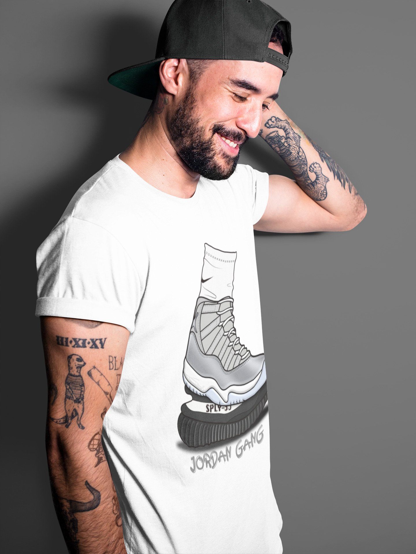 Air Jordan Gang Unisex Tops - Air Jordan 11 Cool Grey
