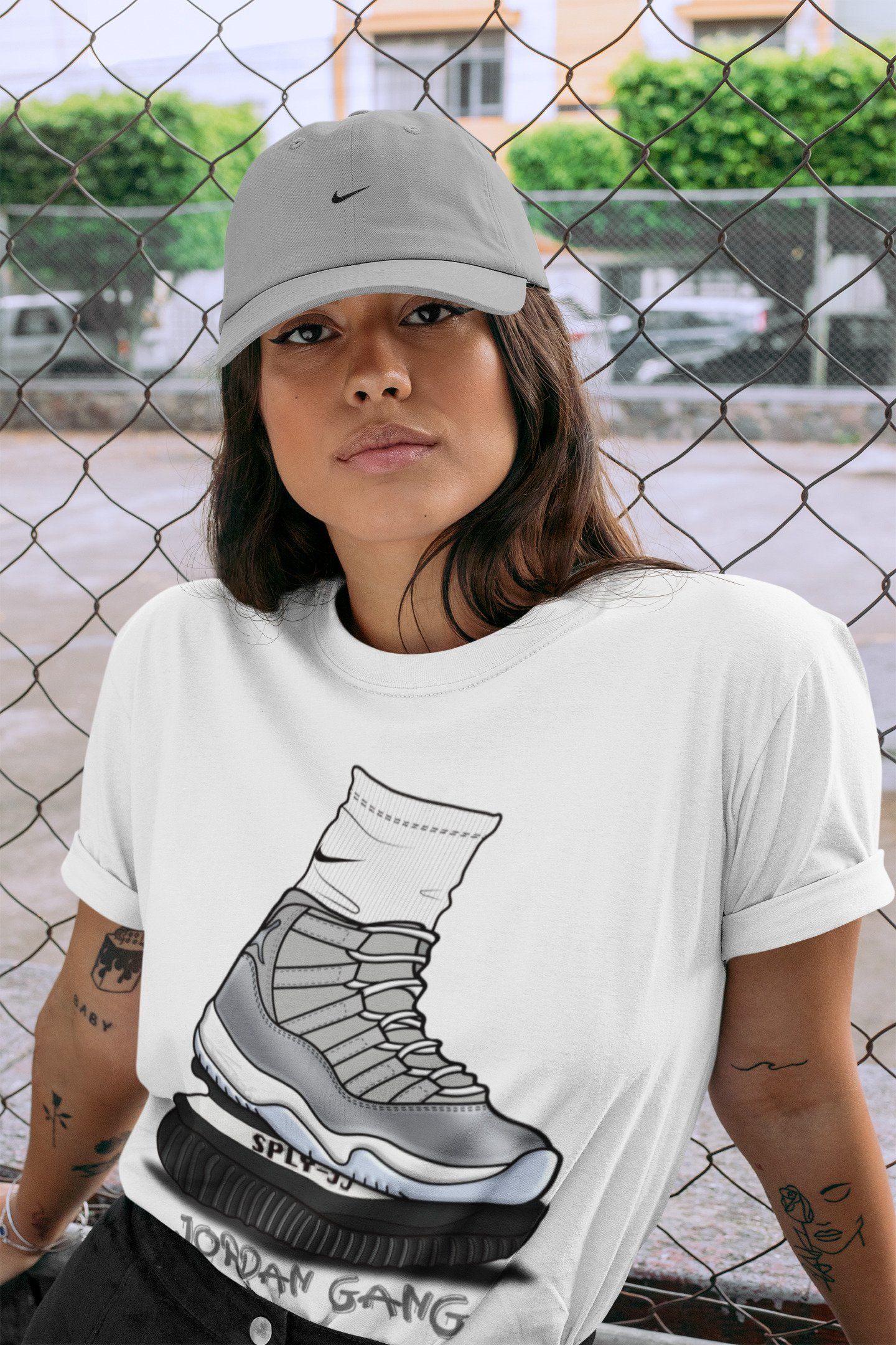 Air Jordan Gang Unisex Tops - Air Jordan 11 Cool Grey