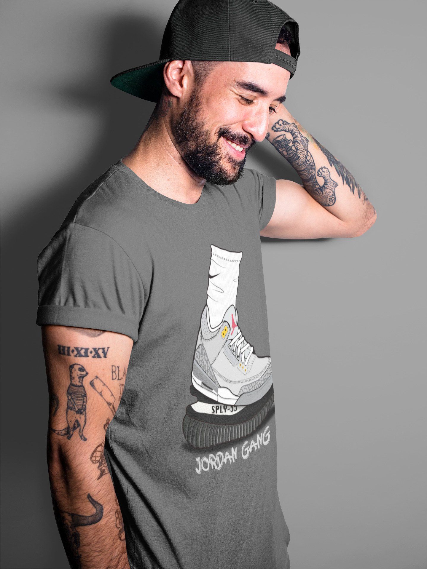 Air Jordan Gang Unisex Tops - Air Jordan 3 Cool Grey