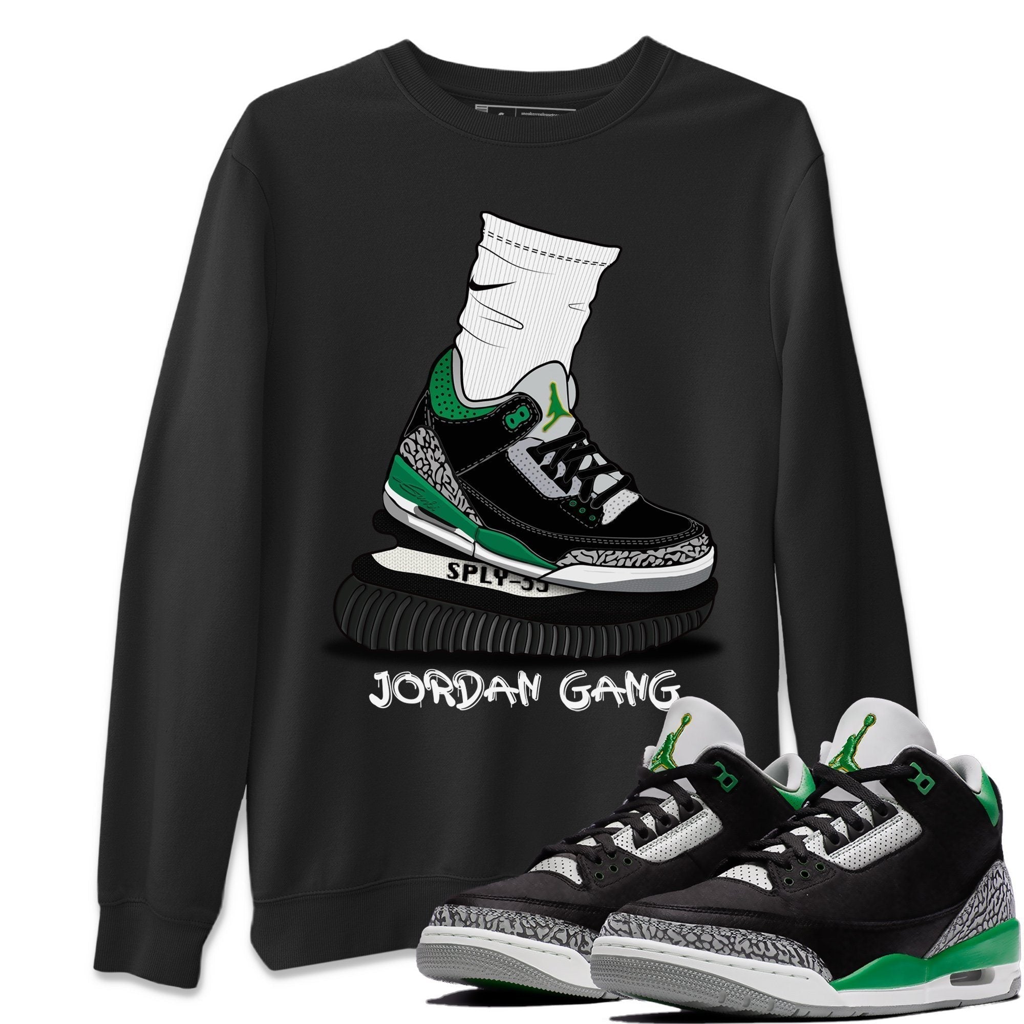 Air Jordan Gang Unisex Tops - Air Jordan 3 Pine Green