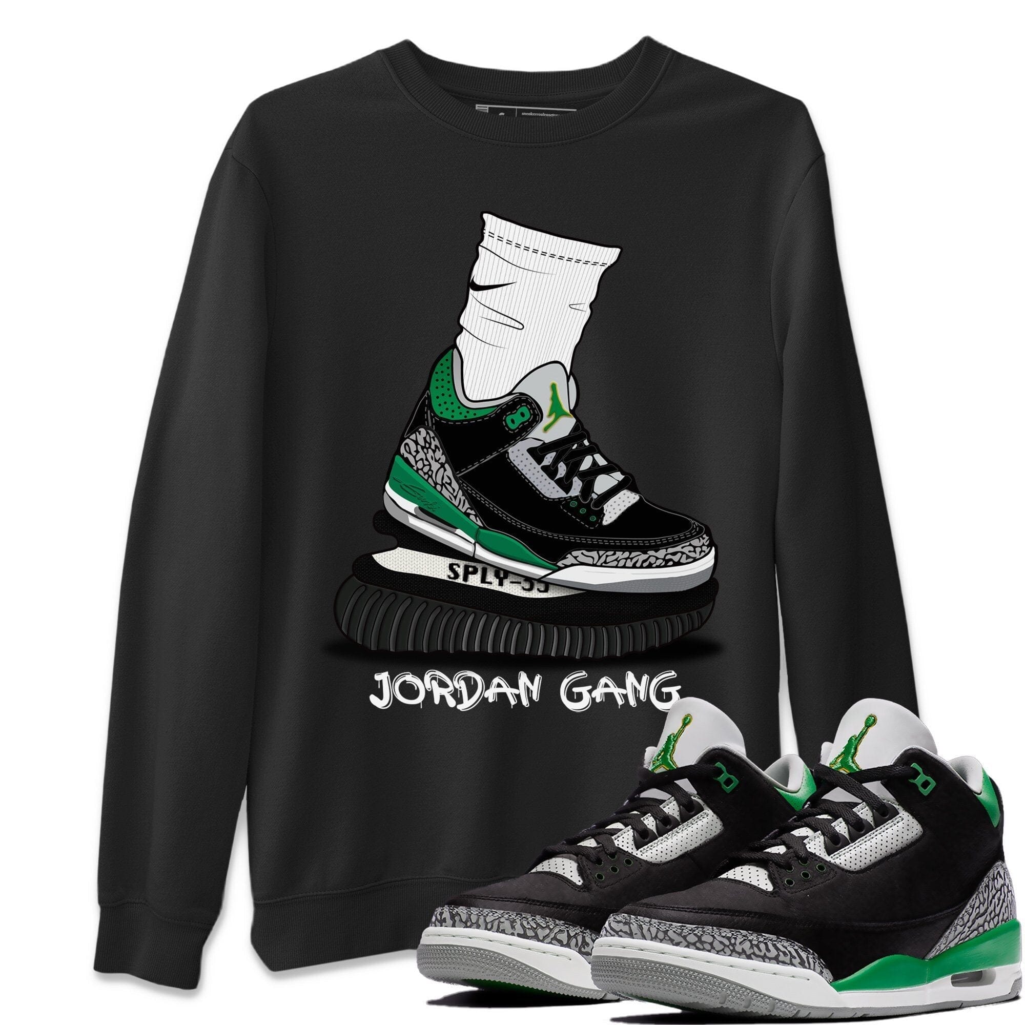 Air Jordan Gang Unisex Tops - Air Jordan 3 Pine Green