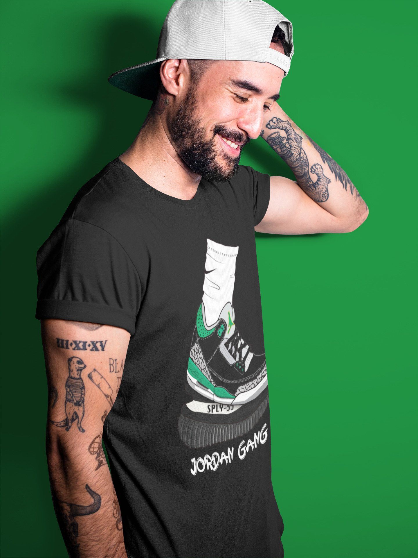 Air Jordan Gang Unisex Tops - Air Jordan 3 Pine Green