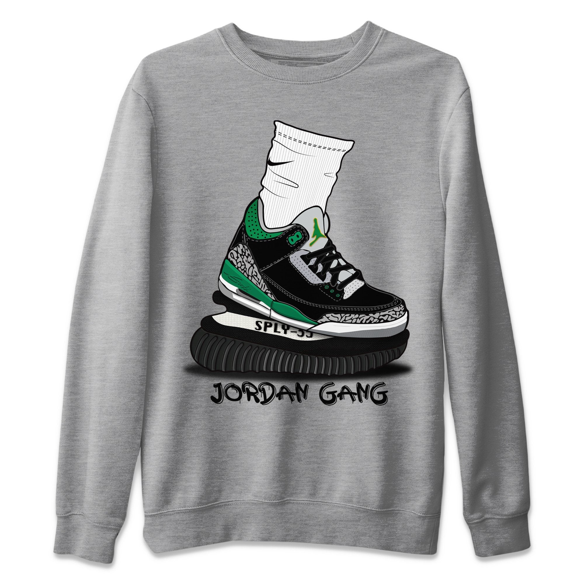 Air Jordan Gang Unisex Tops - Air Jordan 3 Pine Green
