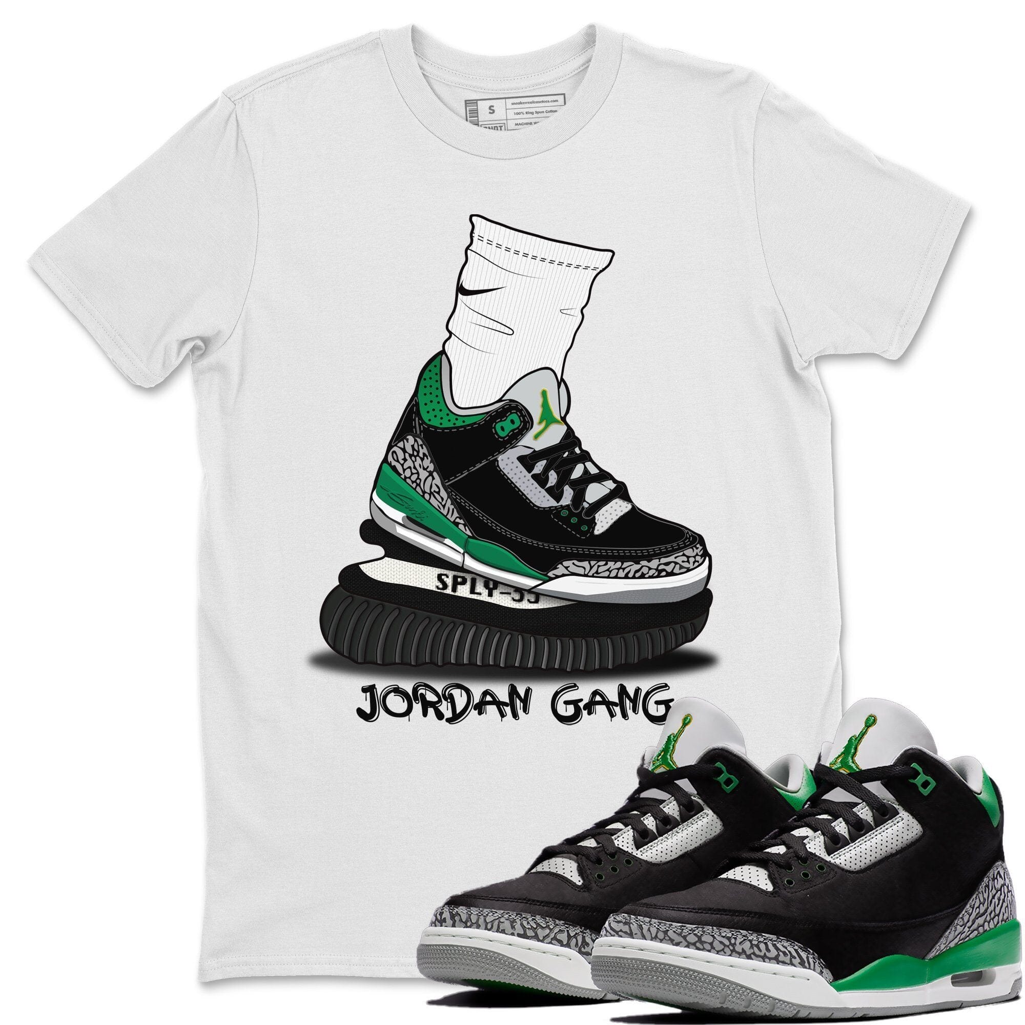 Air Jordan Gang Unisex Tops - Air Jordan 3 Pine Green