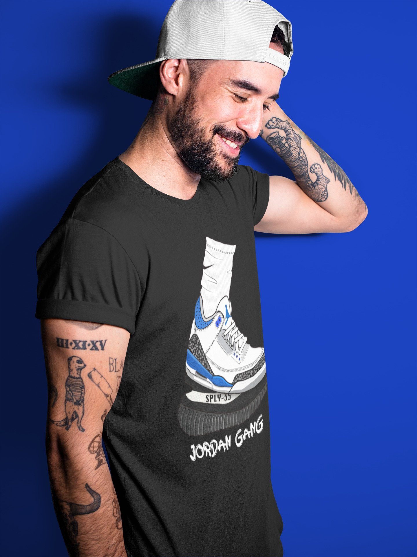 Air Jordan Gang Unisex Tops - Air Jordan 3 Racer Blue