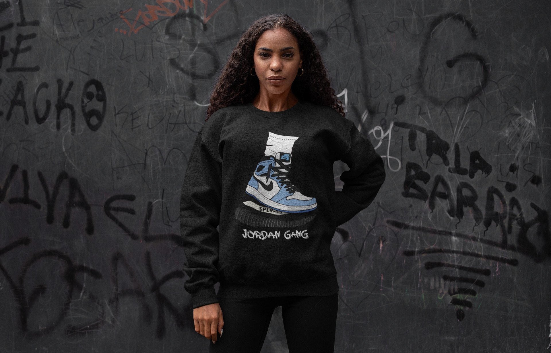 Air Jordan Gang Unisex Tops - Air Jordan 1 University Blue