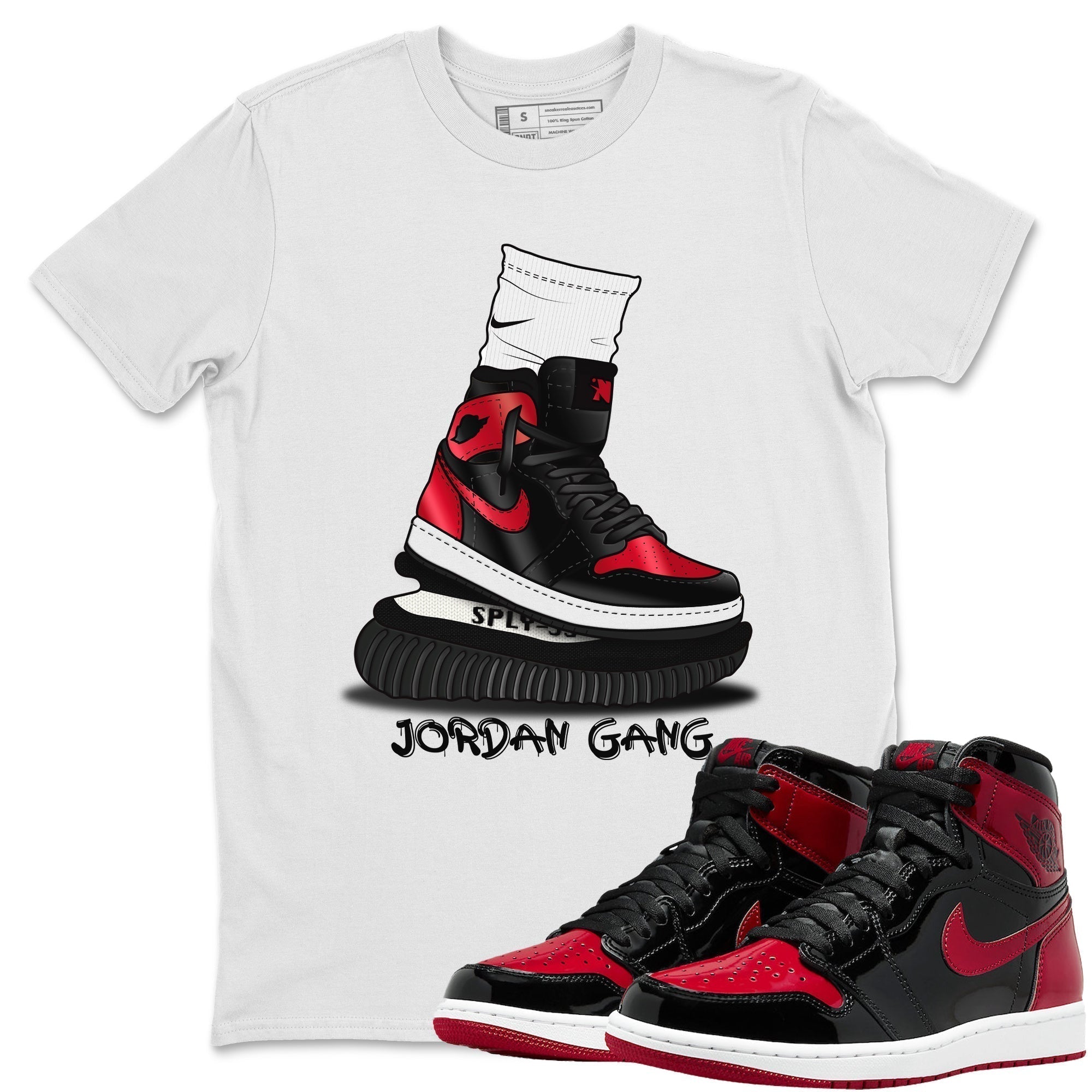 Air Jordan Gang Unisex Tops - Air Jordan 1 Bred Patent
