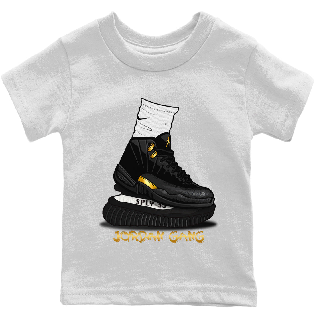 Air Jordan Gang Kids Tops - Air Jordan 12 Black Taxi