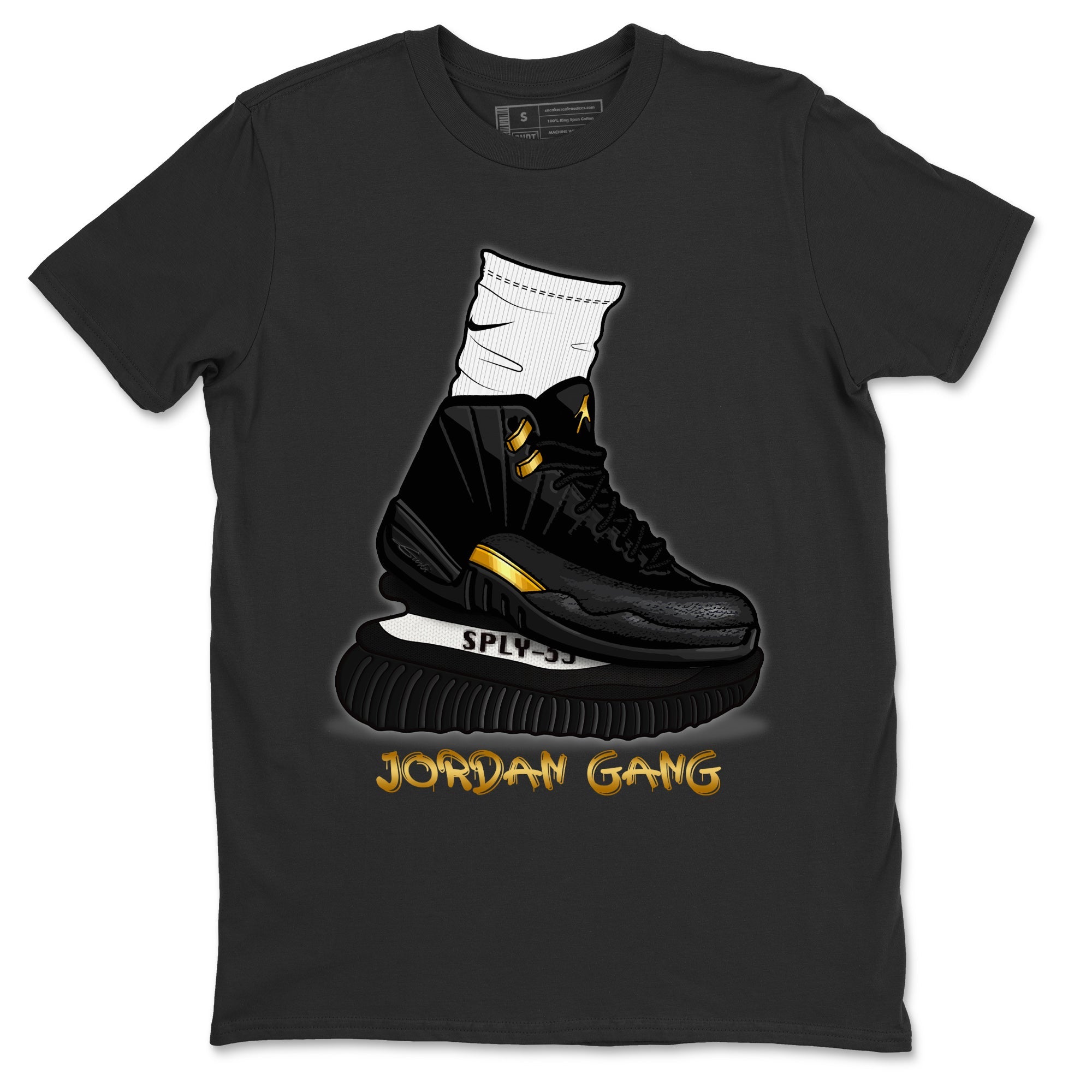 Air Jordan Gang Unisex Tops - Air Jordan 12 Black Taxi