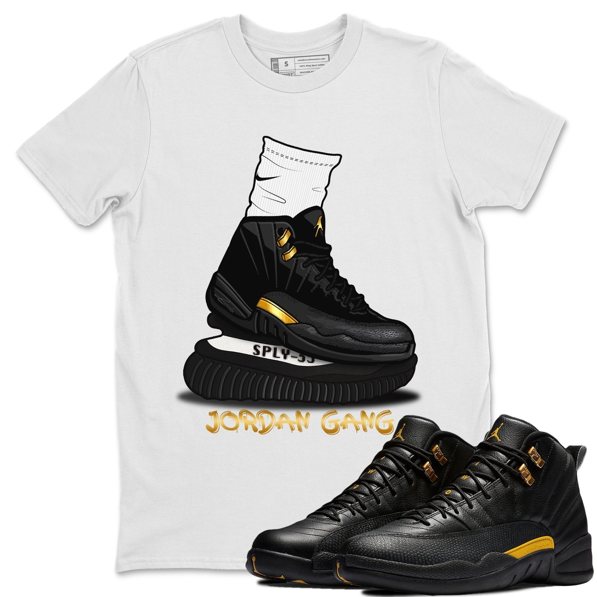 Air Jordan Gang Unisex Tops - Air Jordan 12 Black Taxi