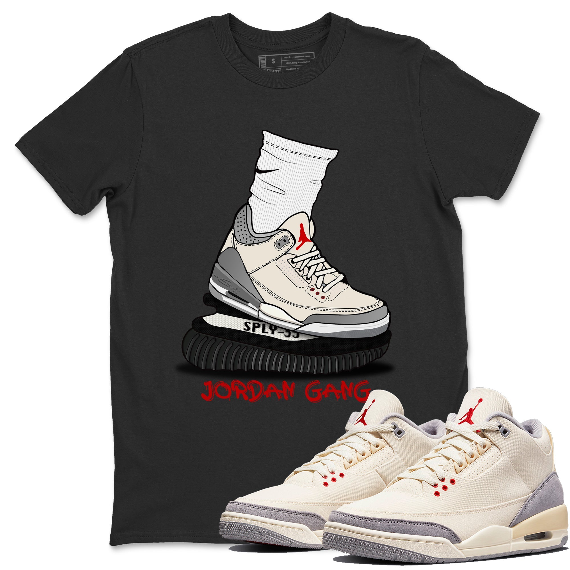 Air Jordan Gang Unisex Tops - Air Jordan 3 Muslin