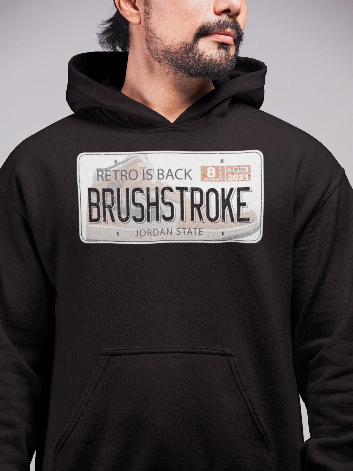 Air Jordan Plate Unisex Tops - Air Jordan 1 Brushstroke