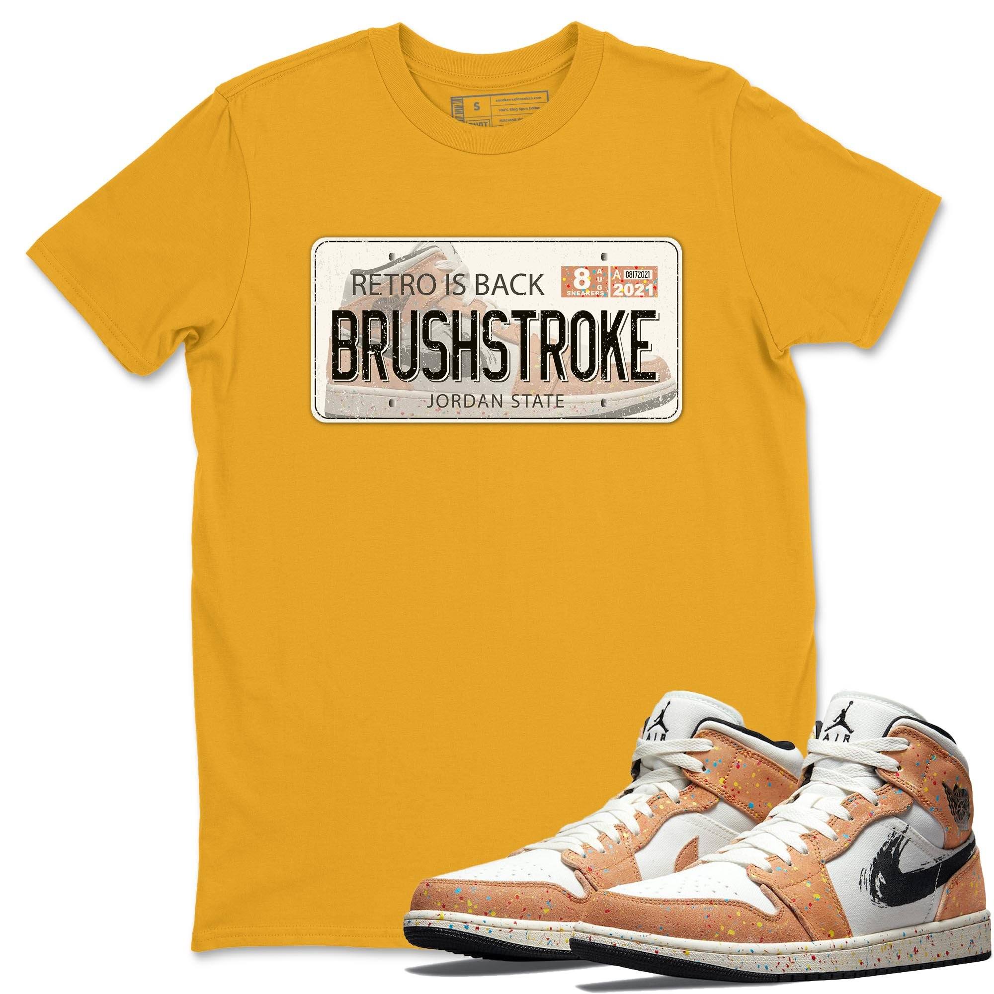 Air Jordan Plate Unisex Tops - Air Jordan 1 Brushstroke