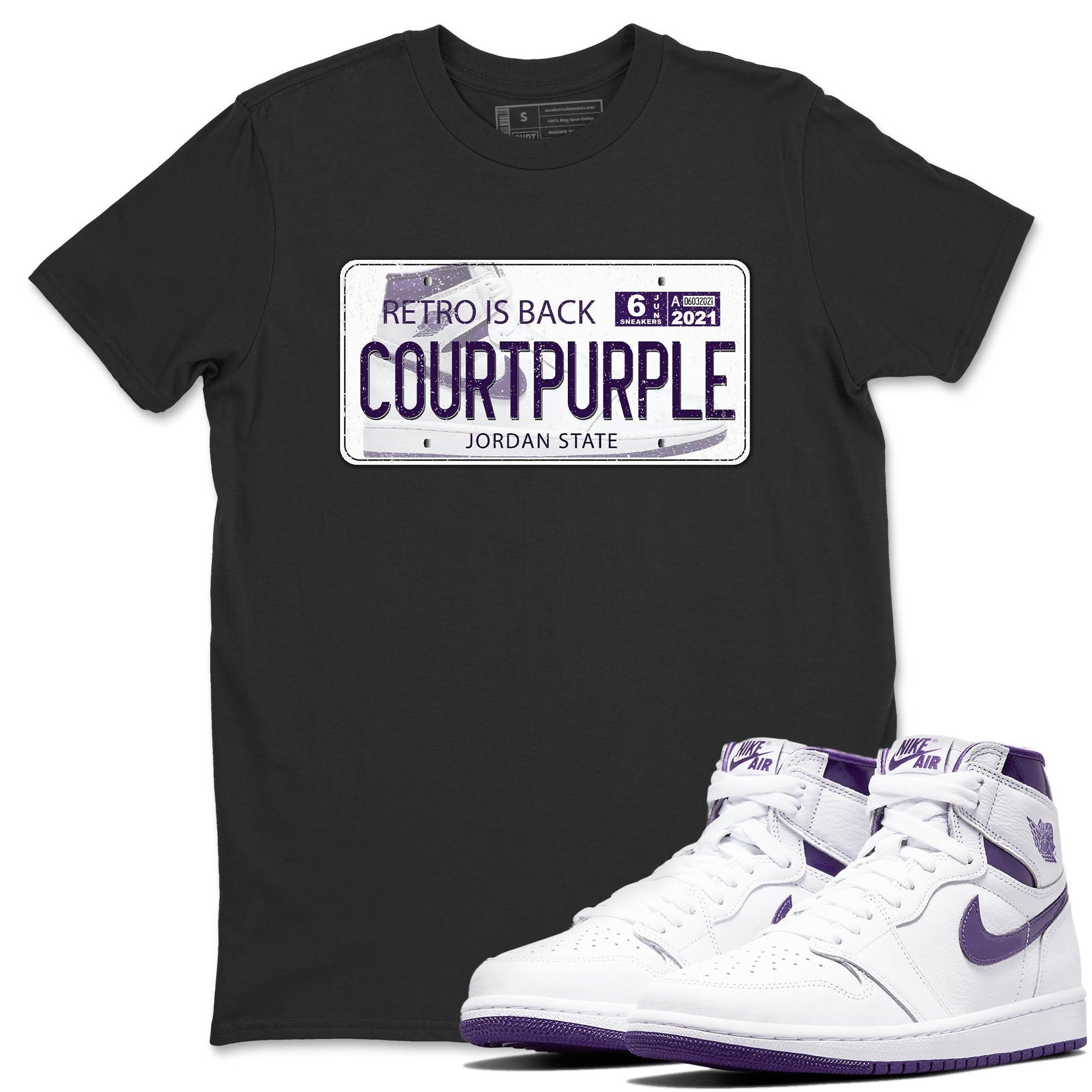 Jordan Plate Unisex Tops - Air Jordan 1 WMNS Court Purple