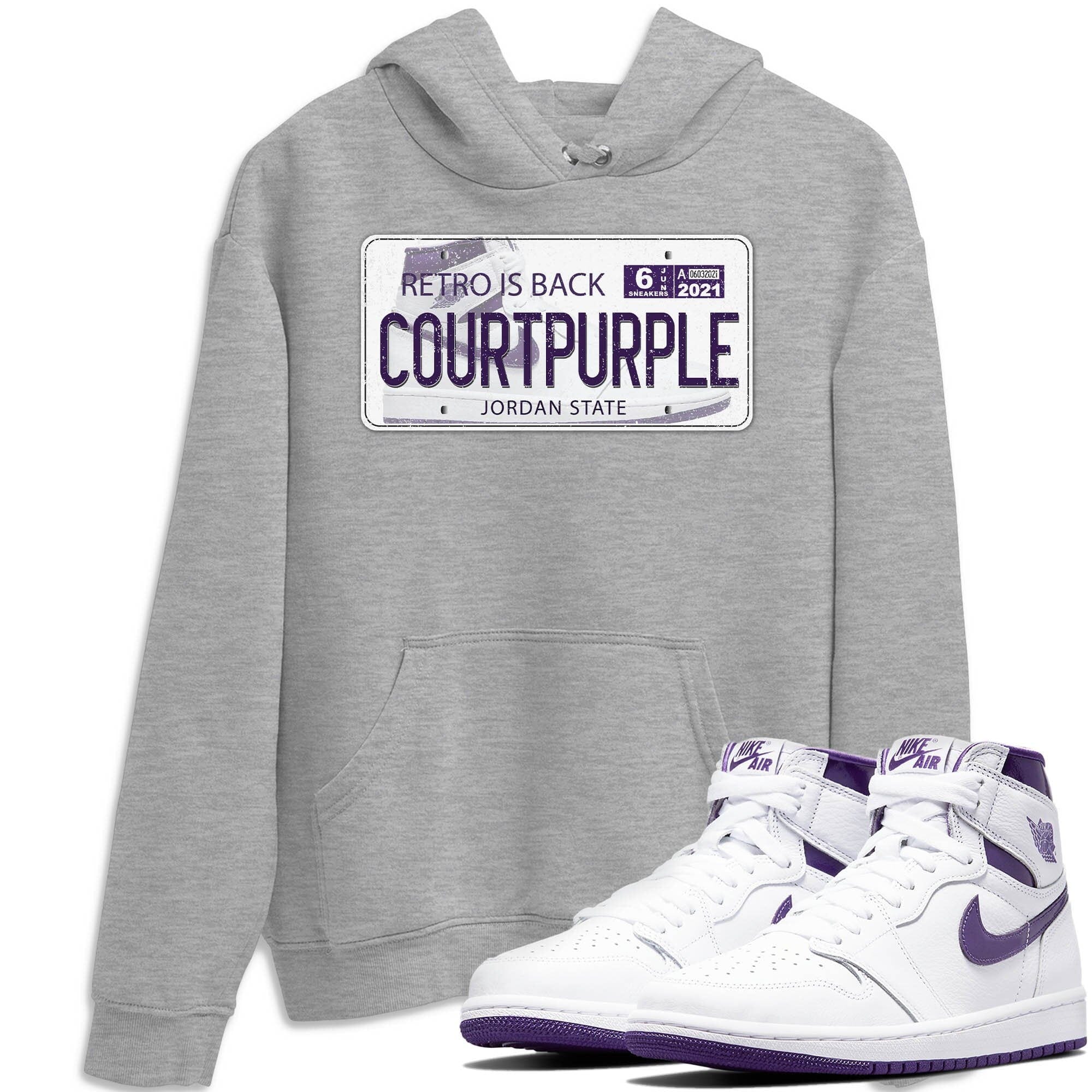 Jordan Plate Unisex Tops - Air Jordan 1 WMNS Court Purple