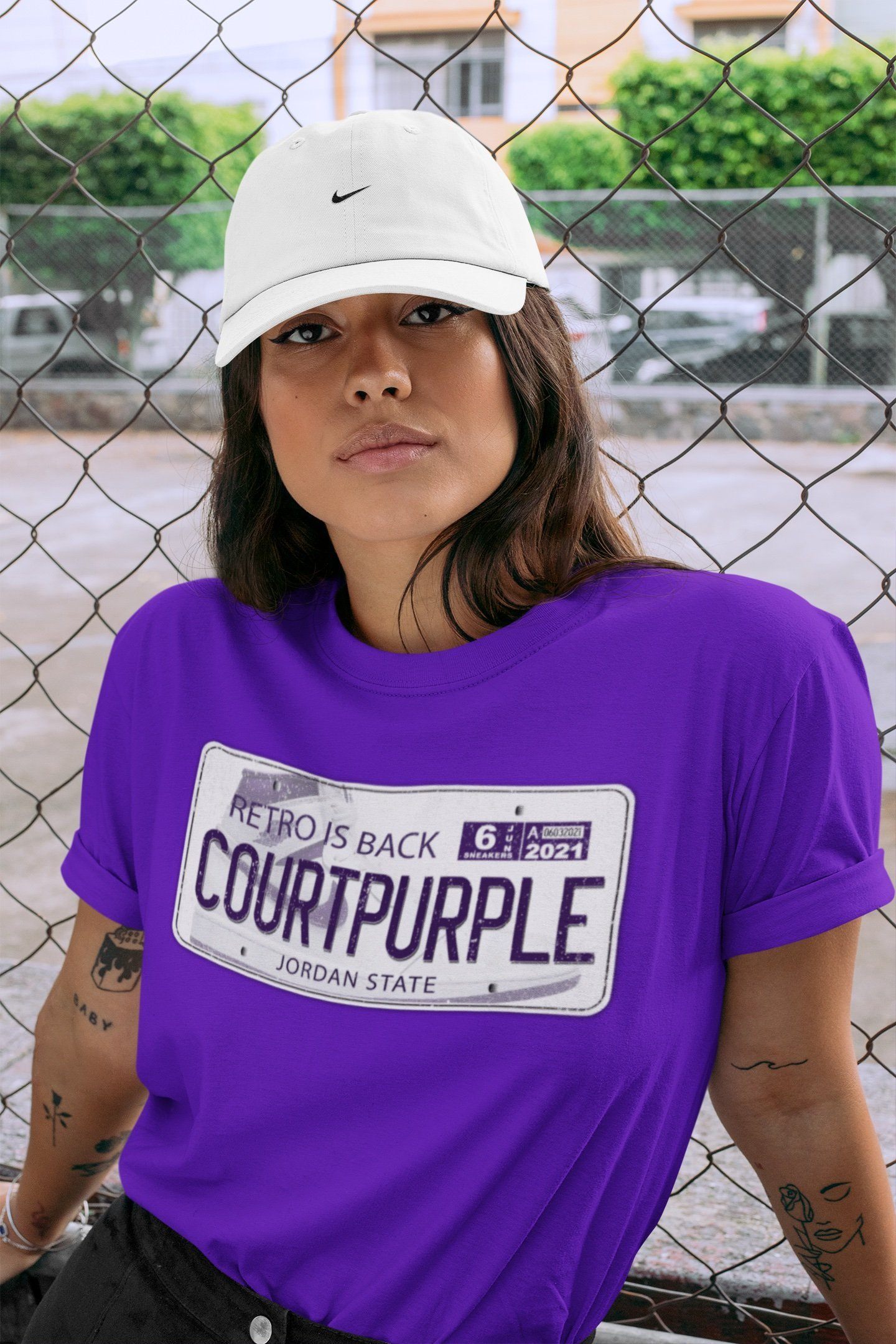 Jordan Plate Unisex Tops - Air Jordan 1 WMNS Court Purple
