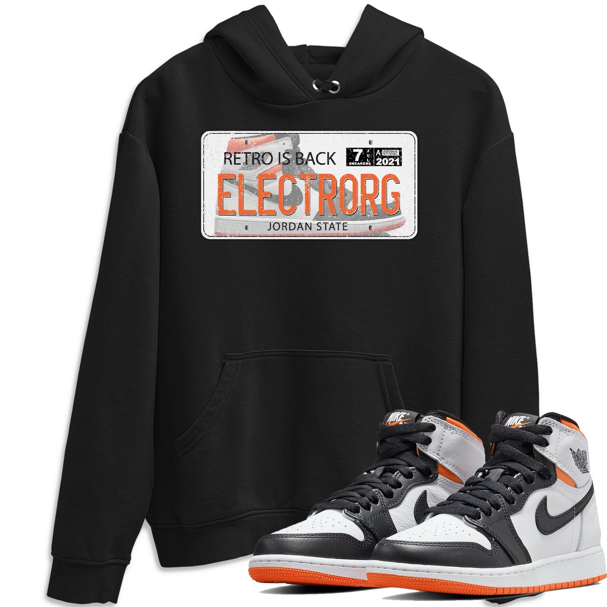 Air Jordan Plate Unisex Tops - Air Jordan 1 Electro Orange
