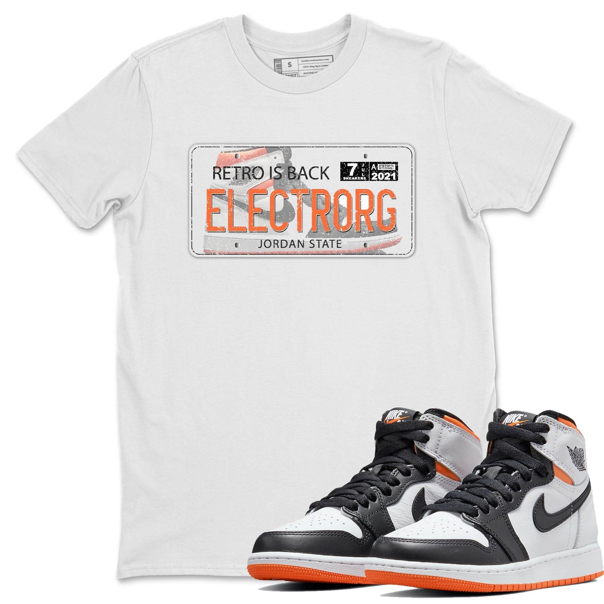 Air Jordan Plate Unisex Tops - Air Jordan 1 Electro Orange