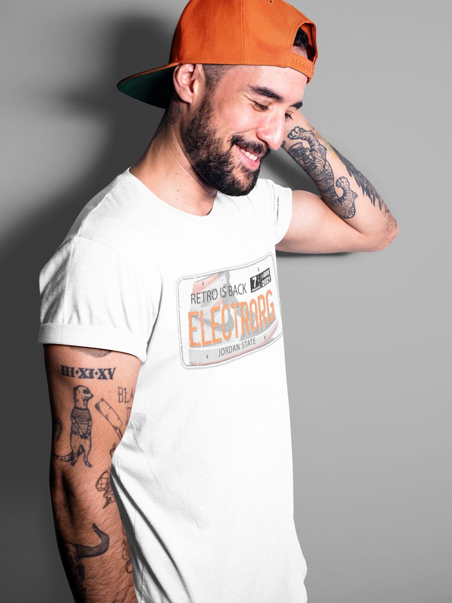 Air Jordan Plate Unisex Tops - Air Jordan 1 Electro Orange