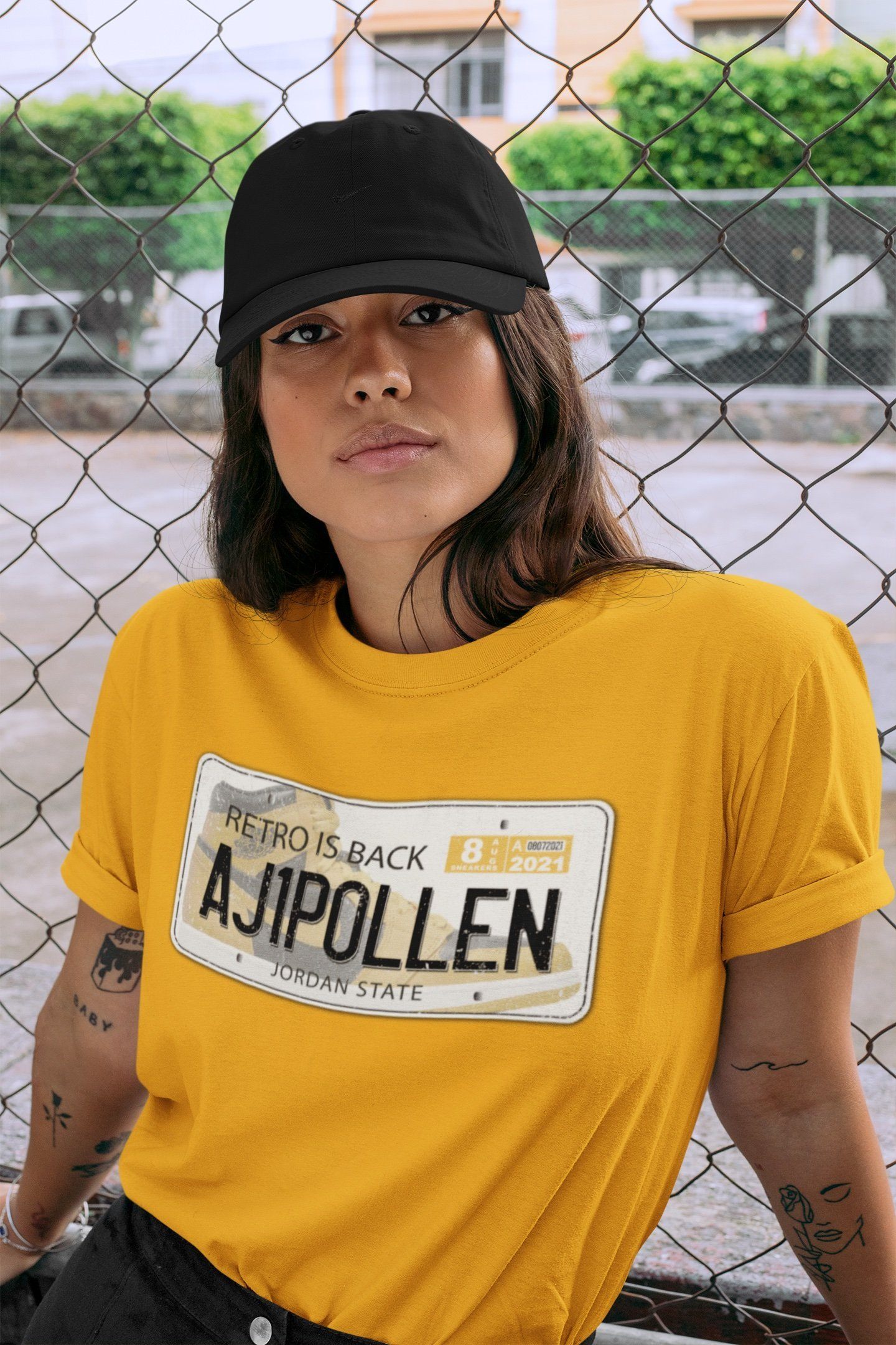 Jordan Plate Unisex Tops - Air Jordan 1 Pollen