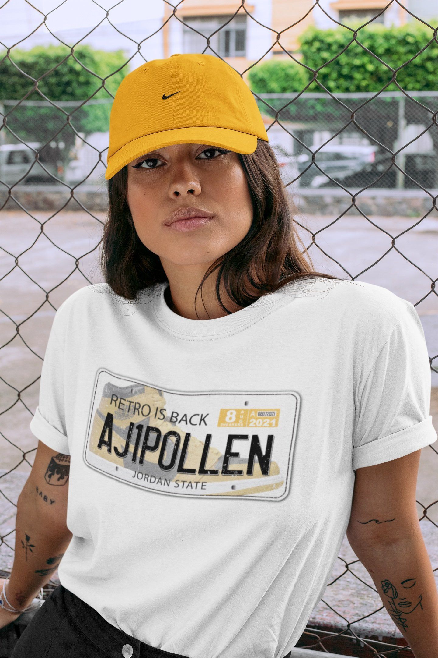 Jordan Plate Unisex Tops - Air Jordan 1 Pollen