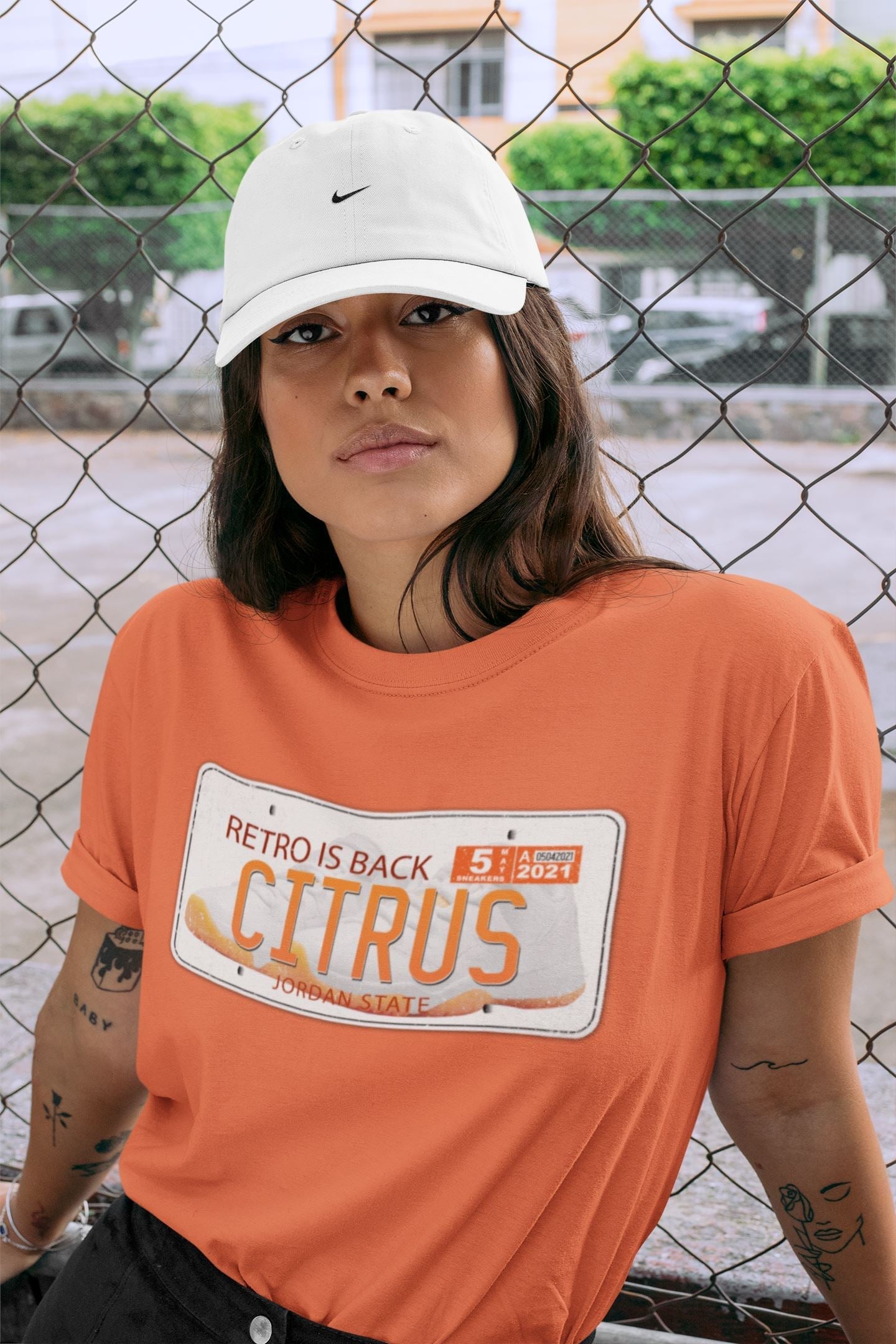Jordan Plate Unisex Tops - Air Jordan 11 Citrus
