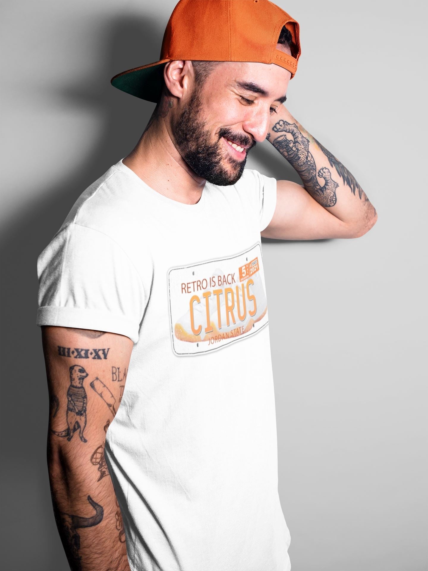 Jordan Plate Unisex Tops - Air Jordan 11 Citrus