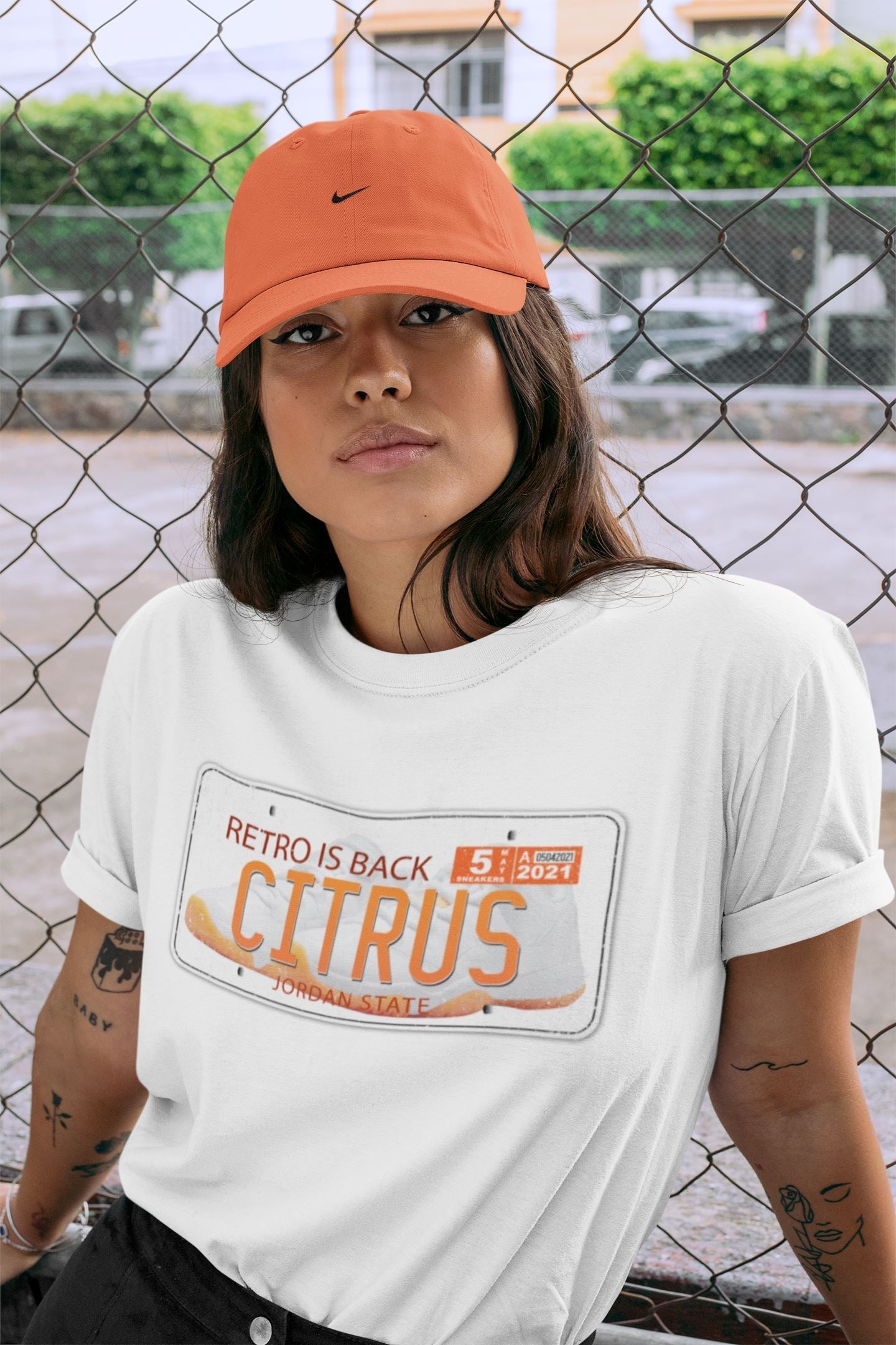 Jordan Plate Unisex Tops - Air Jordan 11 Citrus