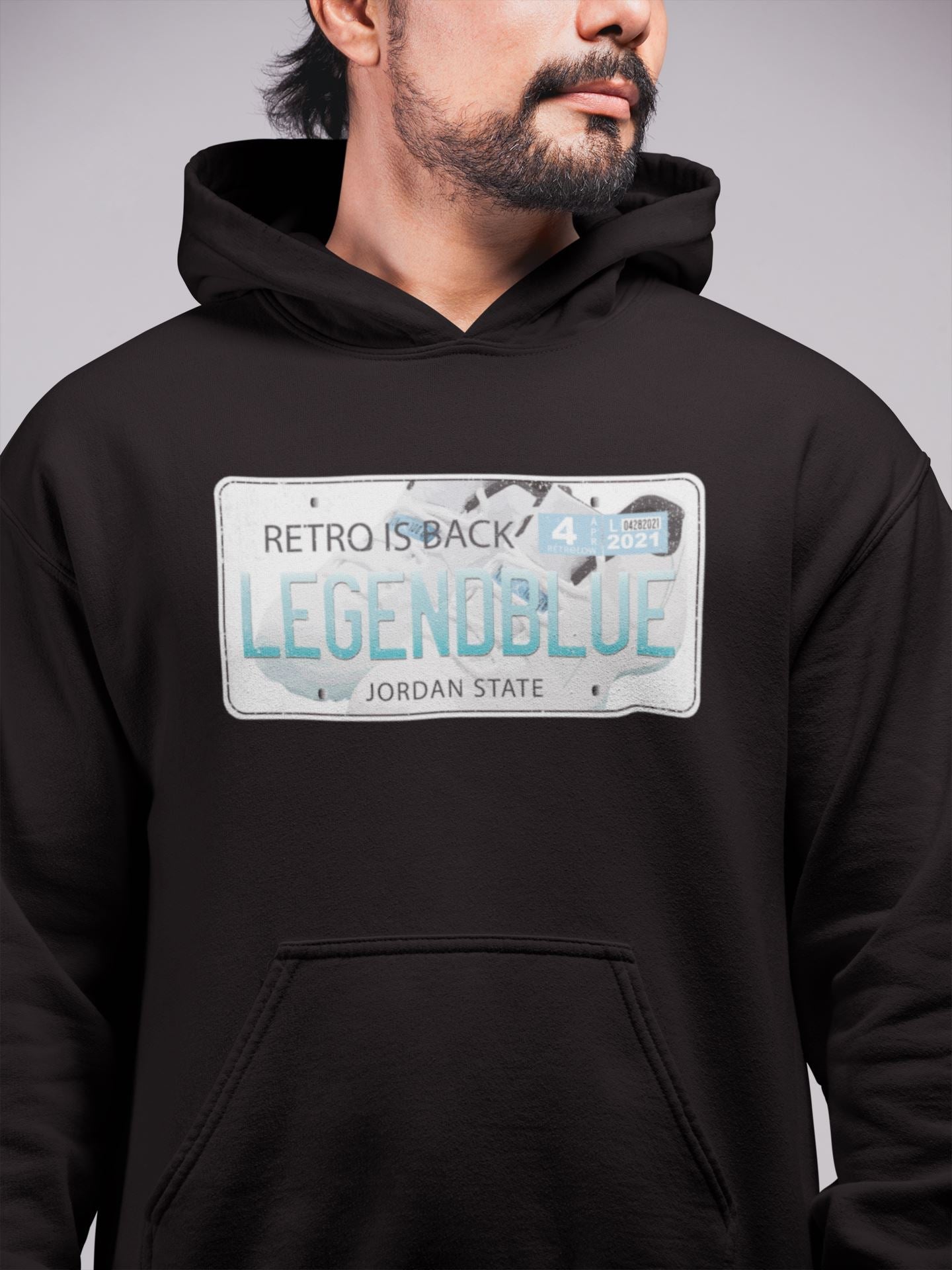 Jordan Plate Unisex Tops - Air Jordan 11 Legend Blue