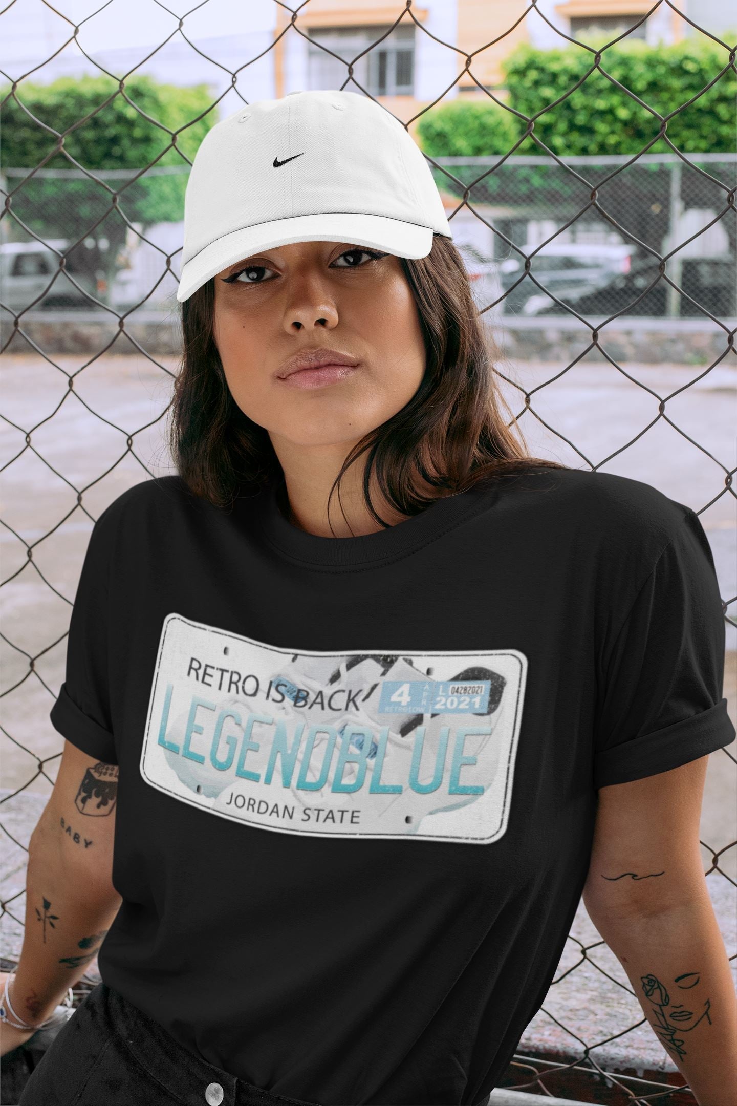 Jordan Plate Unisex Tops - Air Jordan 11 Legend Blue