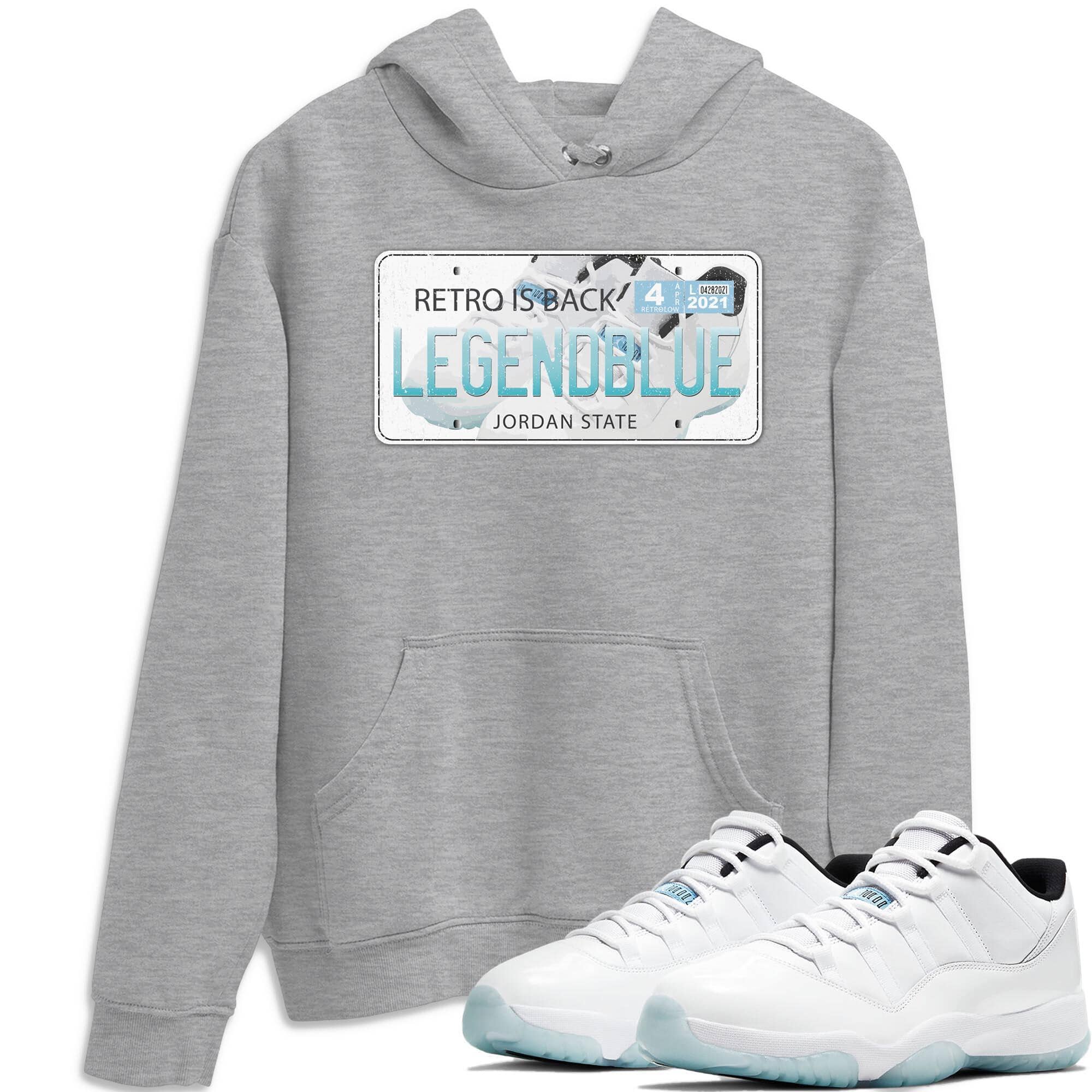 Jordan Plate Unisex Tops - Air Jordan 11 Legend Blue