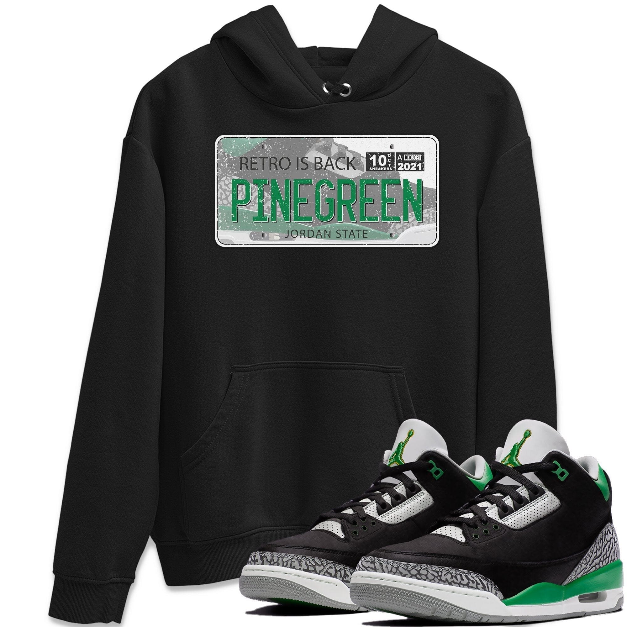 Jordan Plate Unisex Tops - Air Jordan 3 Pine Green