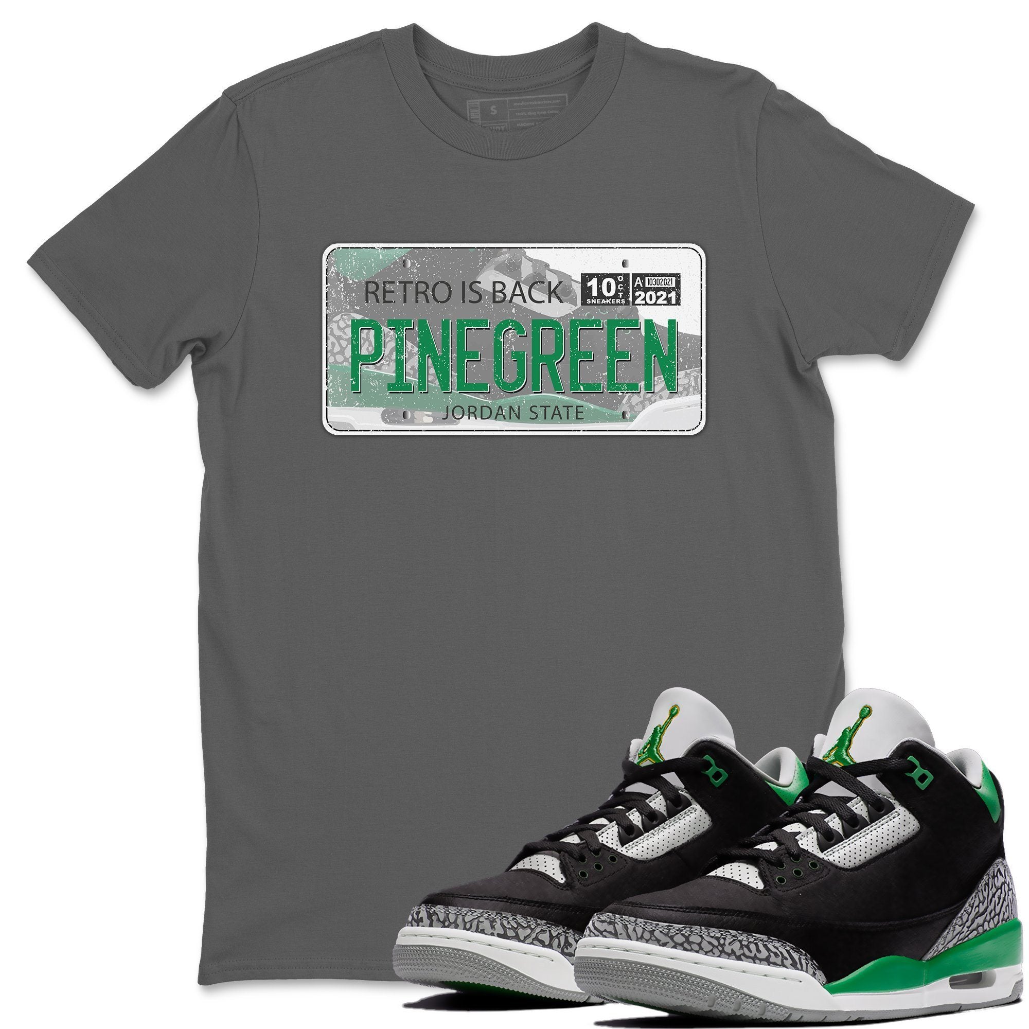 Jordan Plate Unisex Tops - Air Jordan 3 Pine Green
