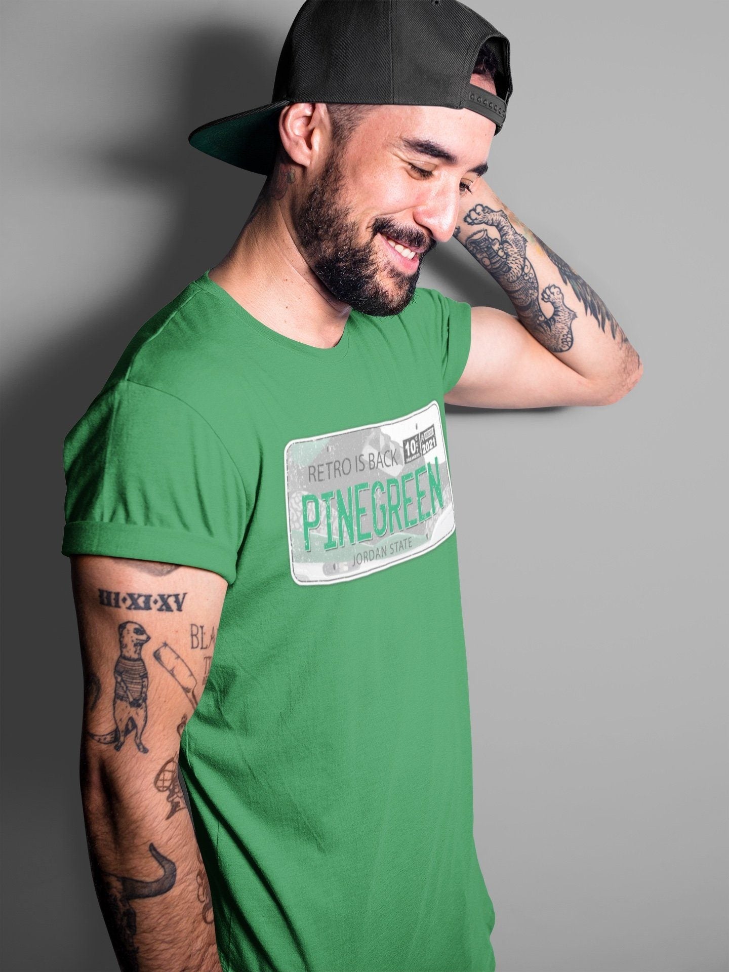 Jordan Plate Unisex Tops - Air Jordan 3 Pine Green