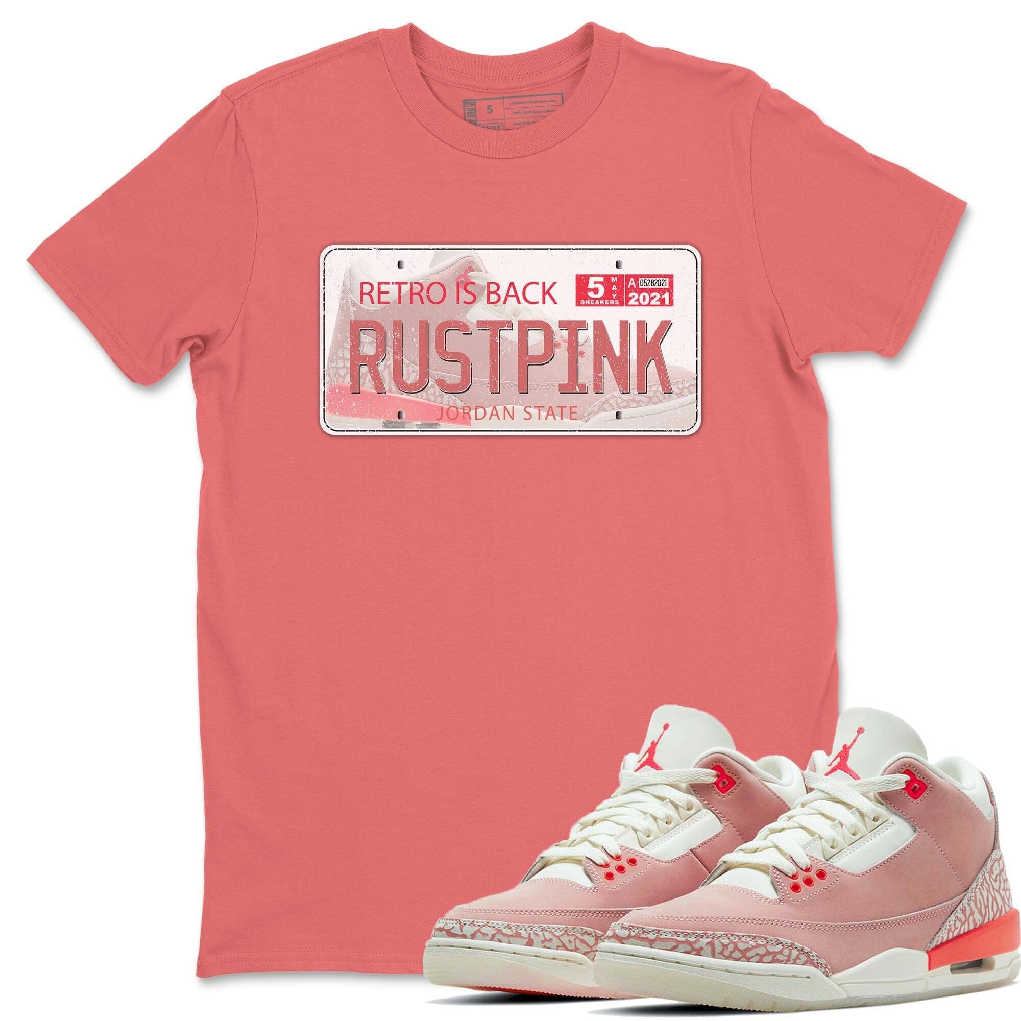 Jordan Plate Unisex Tops - Air Jordan 3 Rust Pink