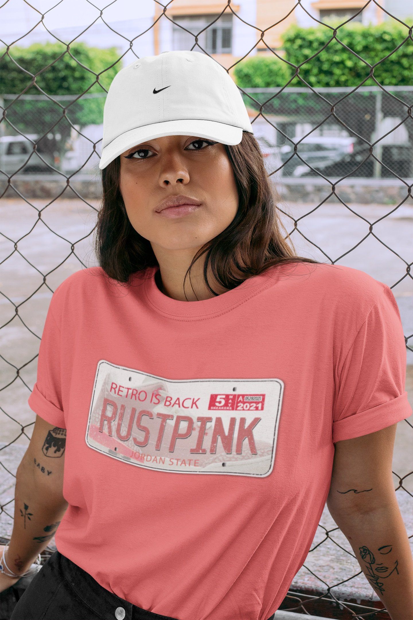 Jordan Plate Unisex Tops - Air Jordan 3 Rust Pink