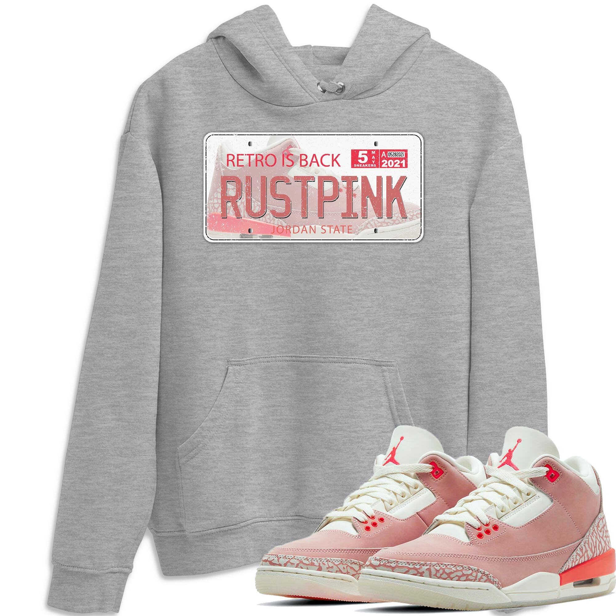 Jordan Plate Unisex Tops - Air Jordan 3 Rust Pink