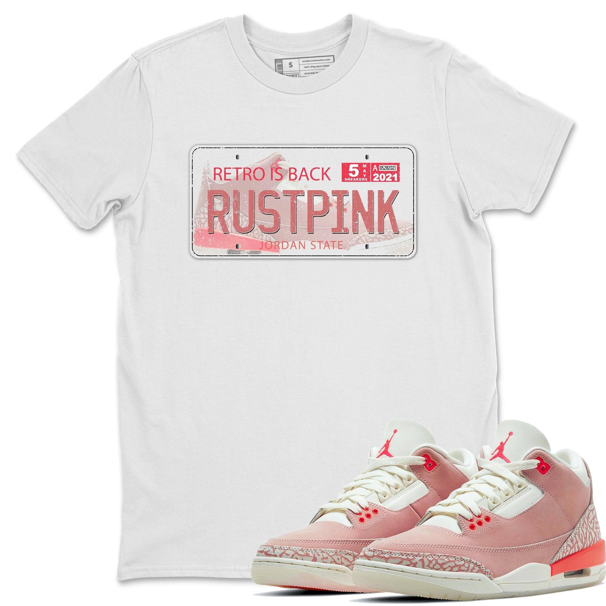 Jordan Plate Unisex Tops - Air Jordan 3 Rust Pink