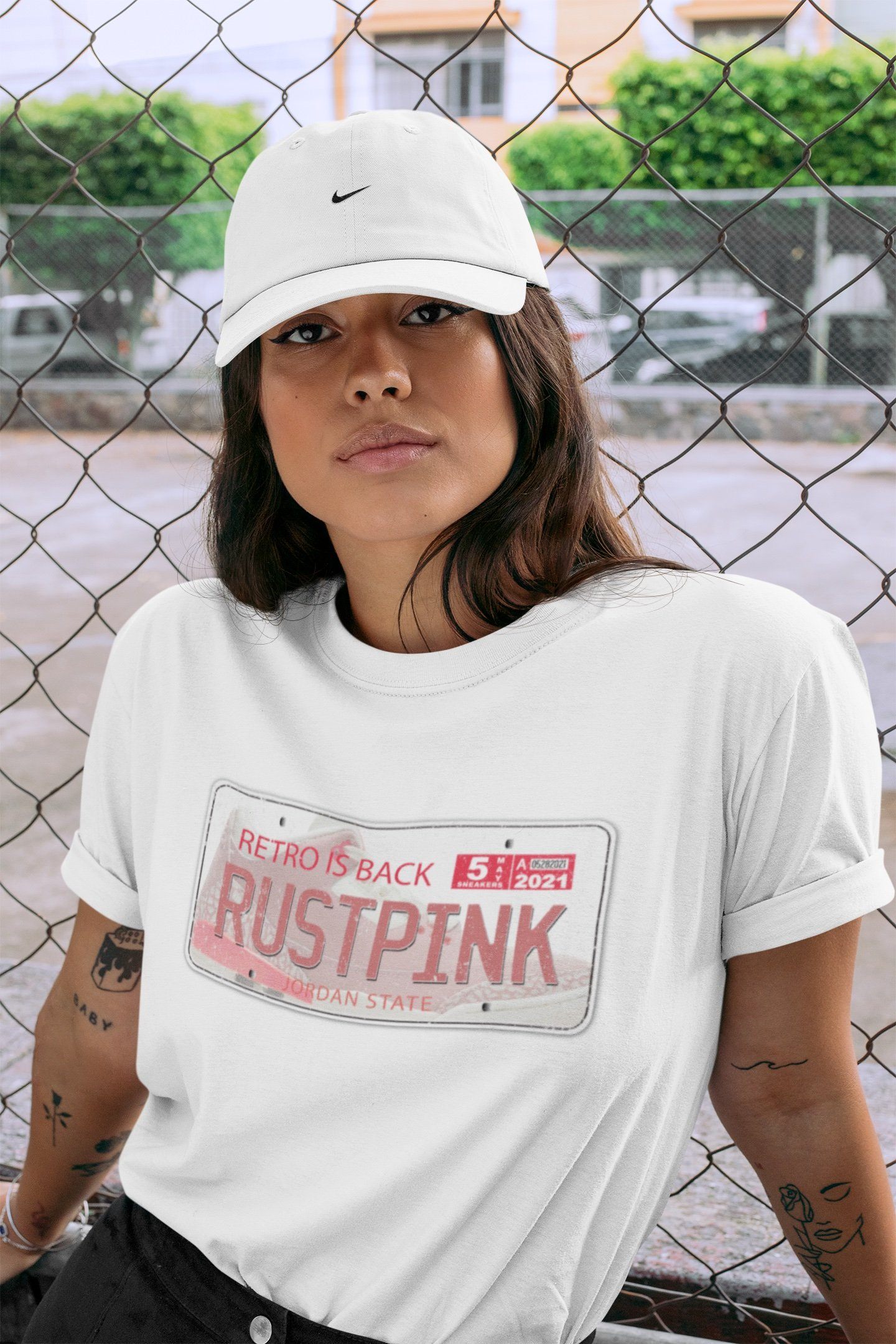 Jordan Plate Unisex Tops - Air Jordan 3 Rust Pink