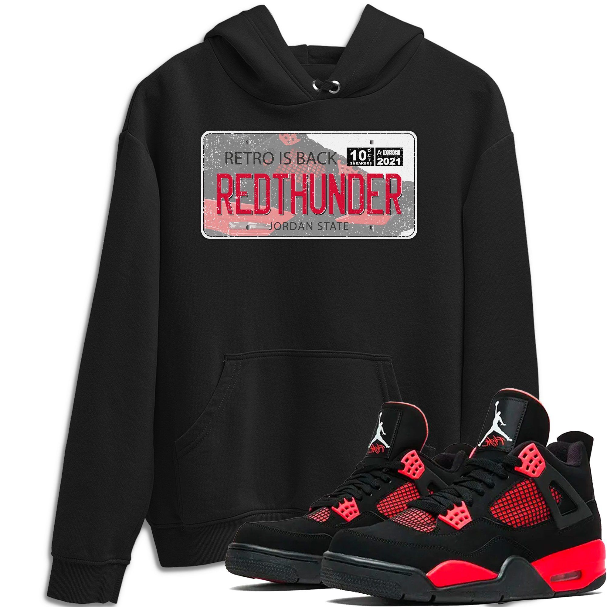 Jordan Plate Unisex Tops - Air Jordan 4 Red Thunder