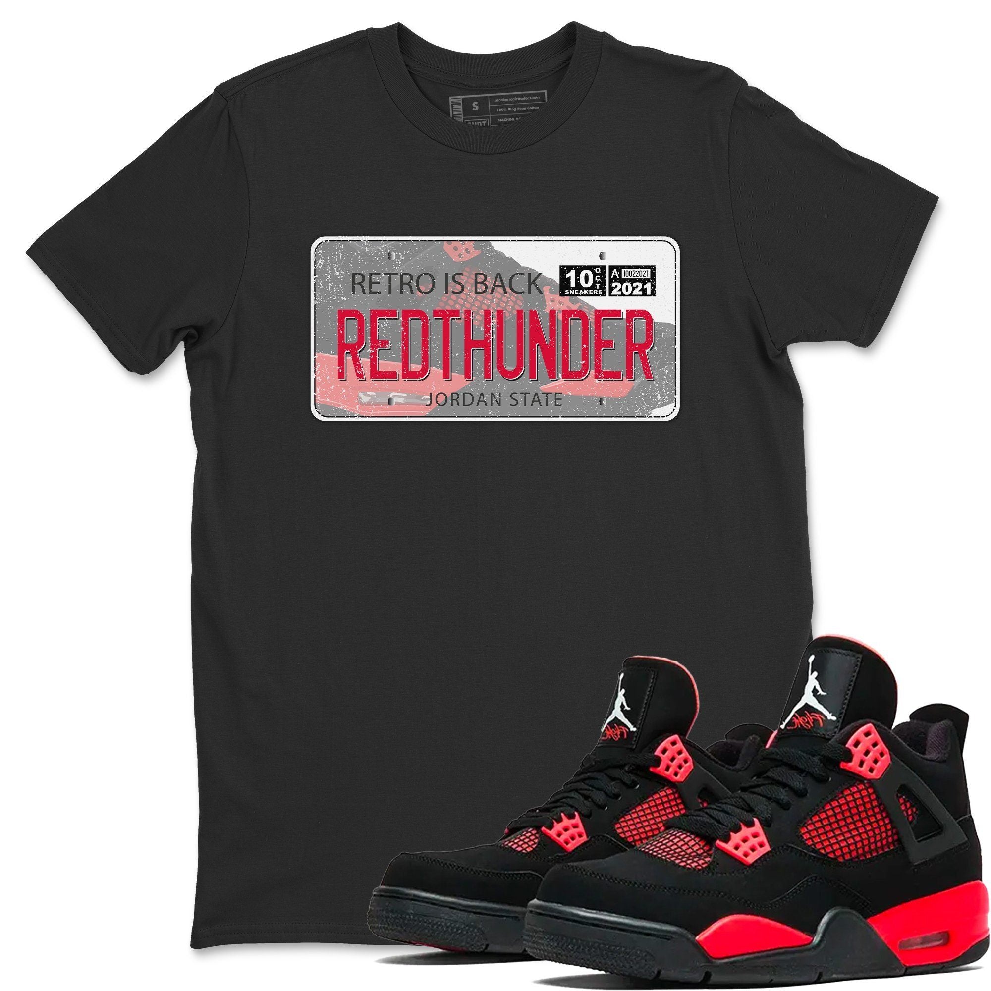 Jordan Plate Unisex Tops - Air Jordan 4 Red Thunder