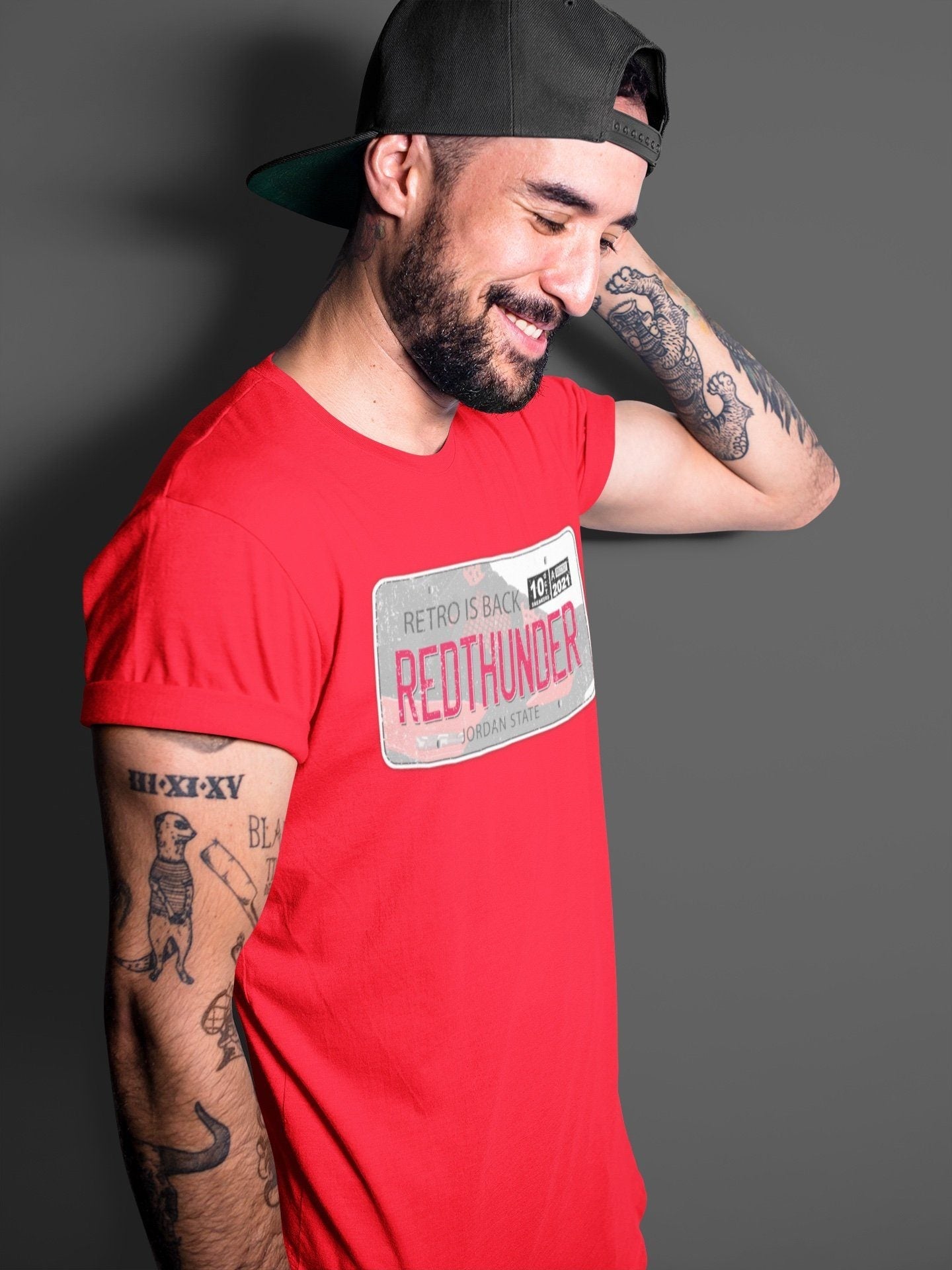 Jordan Plate Unisex Tops - Air Jordan 4 Red Thunder