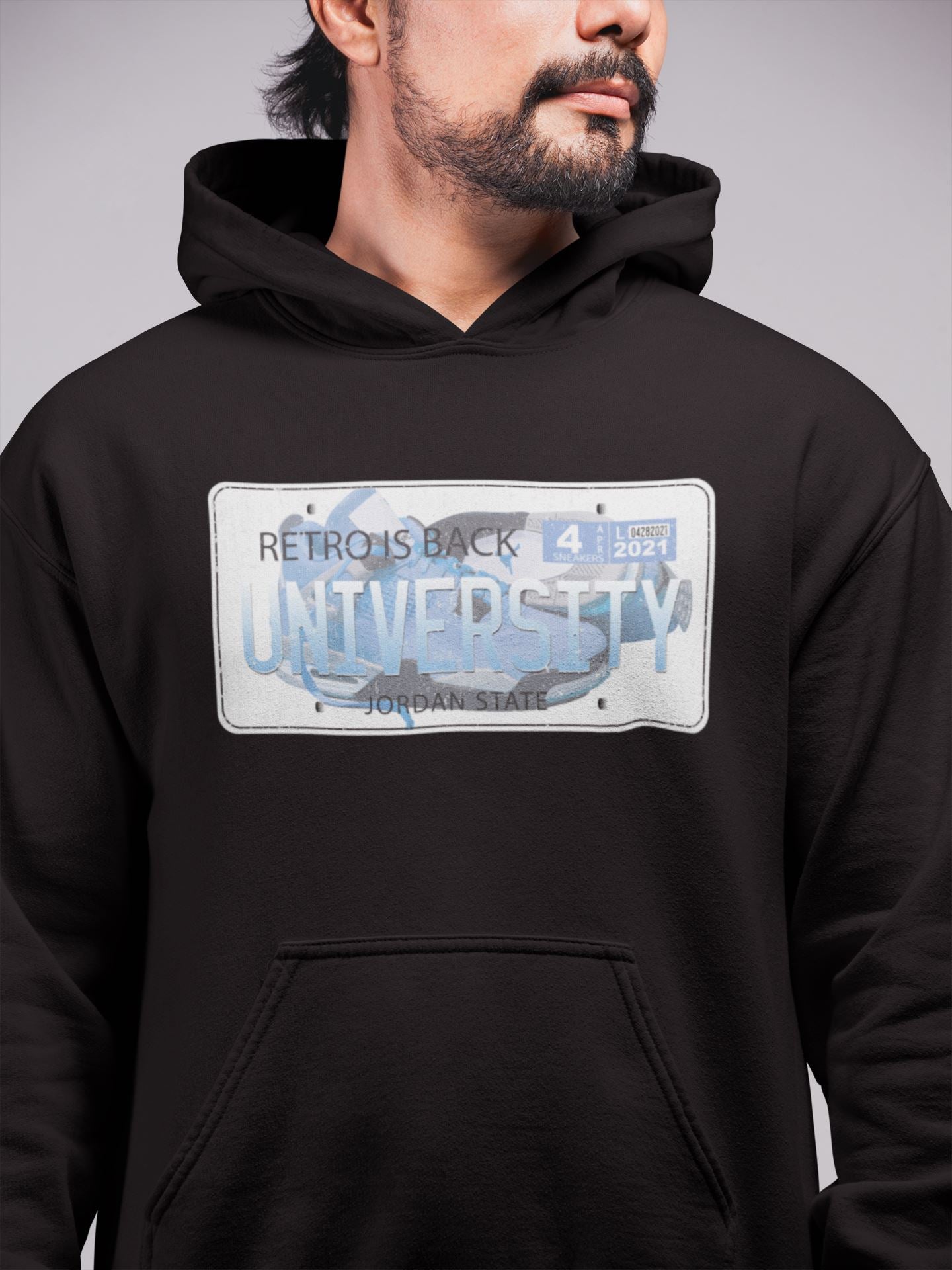 Jordan Plate Unisex Tops - Air Jordan 4 University Blue