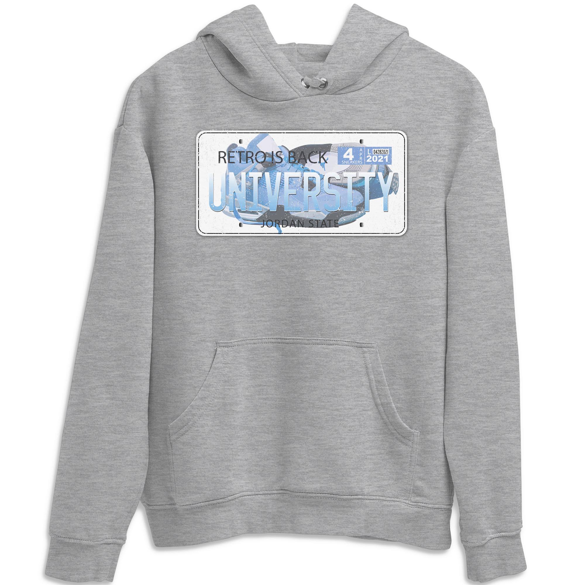 Jordan Plate Unisex Tops - Air Jordan 4 University Blue