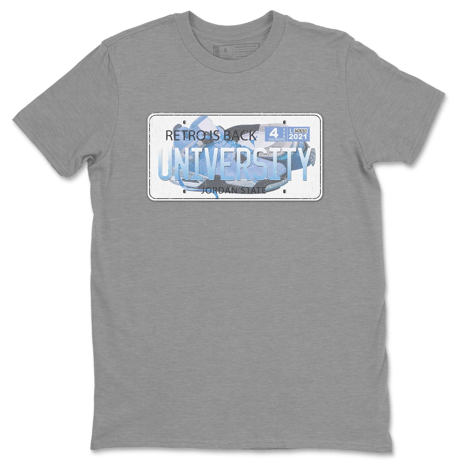 Jordan Plate Unisex Tops - Air Jordan 4 University Blue